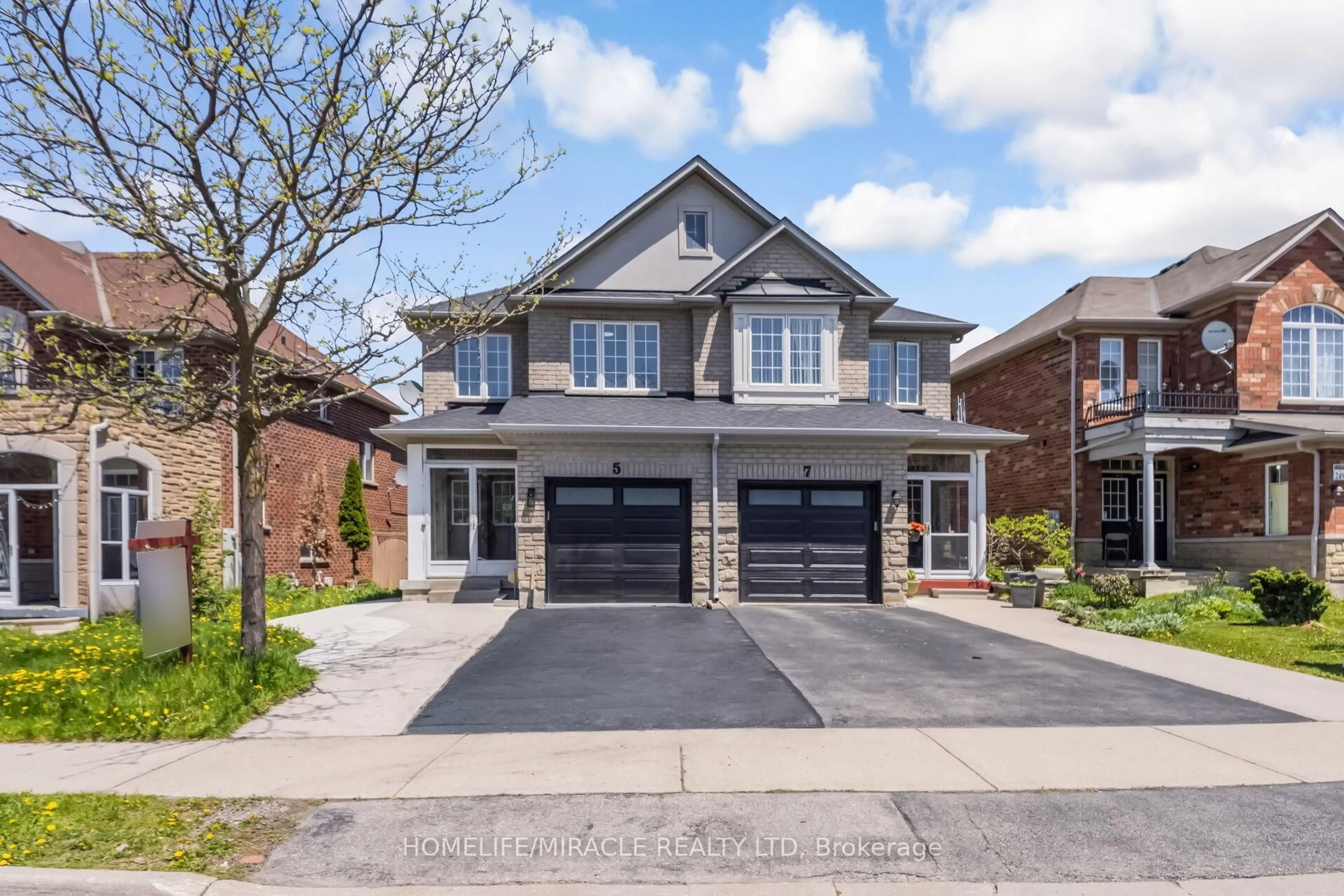 Home with brick exterior material, street for 5 Cherryplum Way, Brampton Ontario L6S 6J8