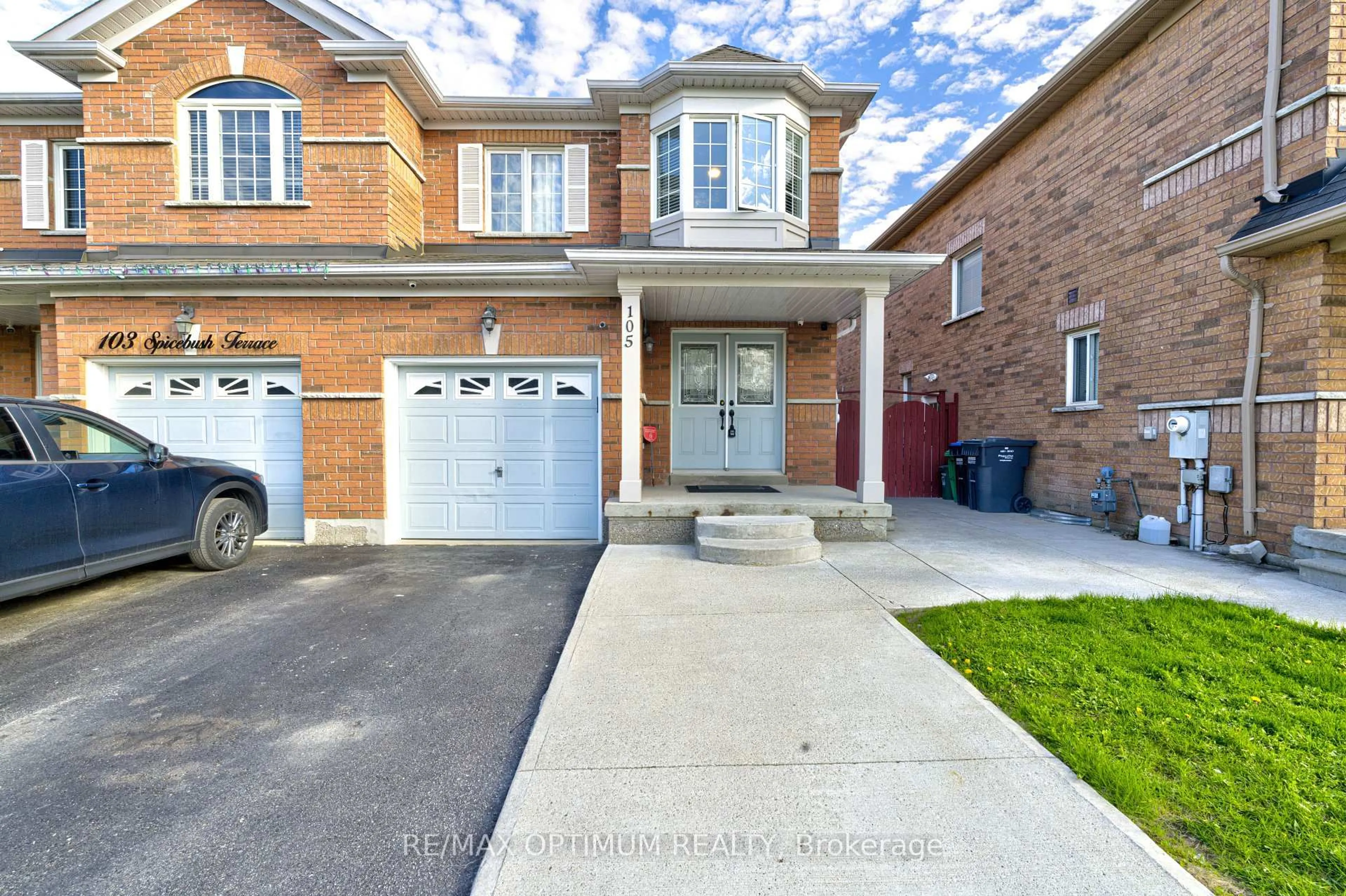 Home with brick exterior material, street for 105 Spicebush Terr, Brampton Ontario L6X 0J5