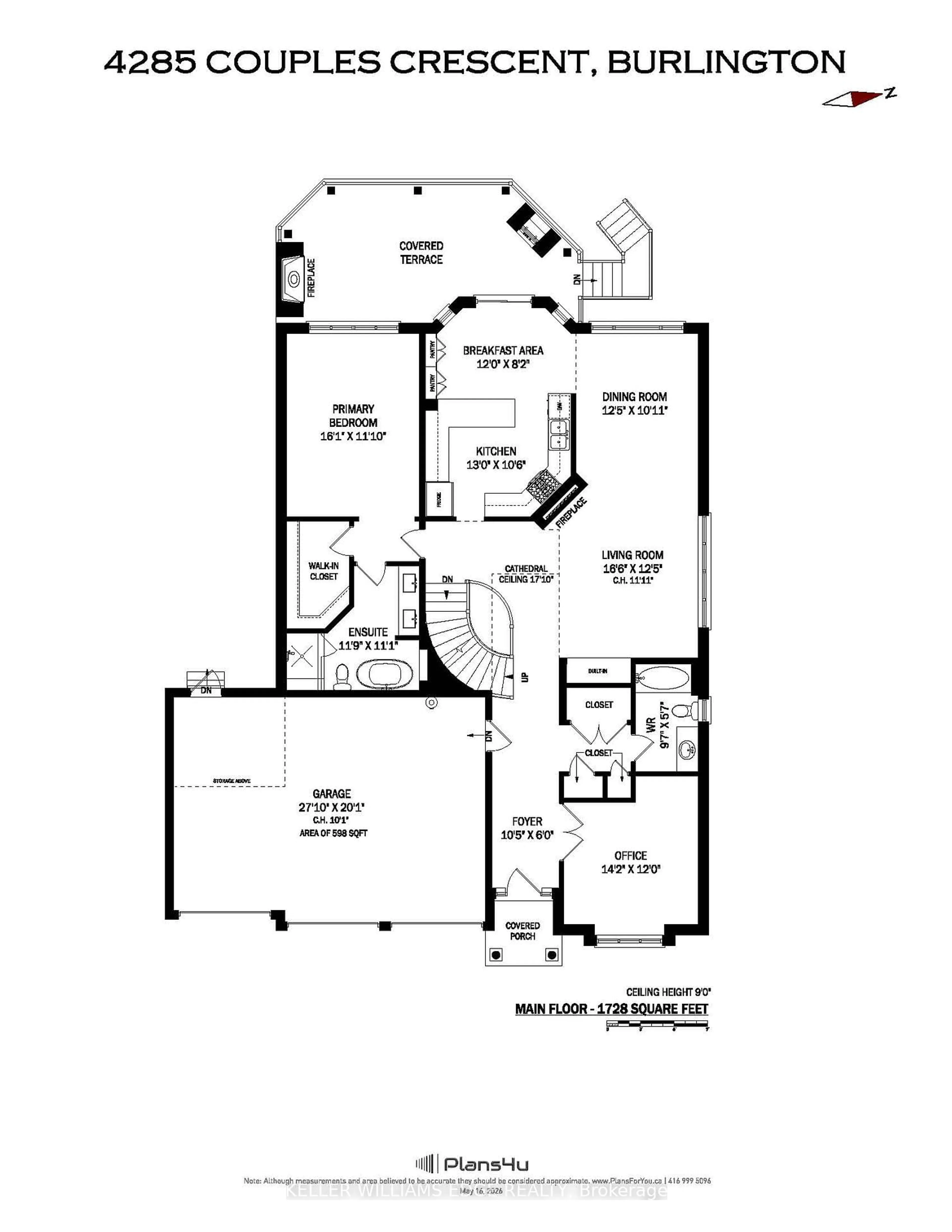 Floor plan for 4285 Couples Cres, Burlington Ontario L7M 4Y8