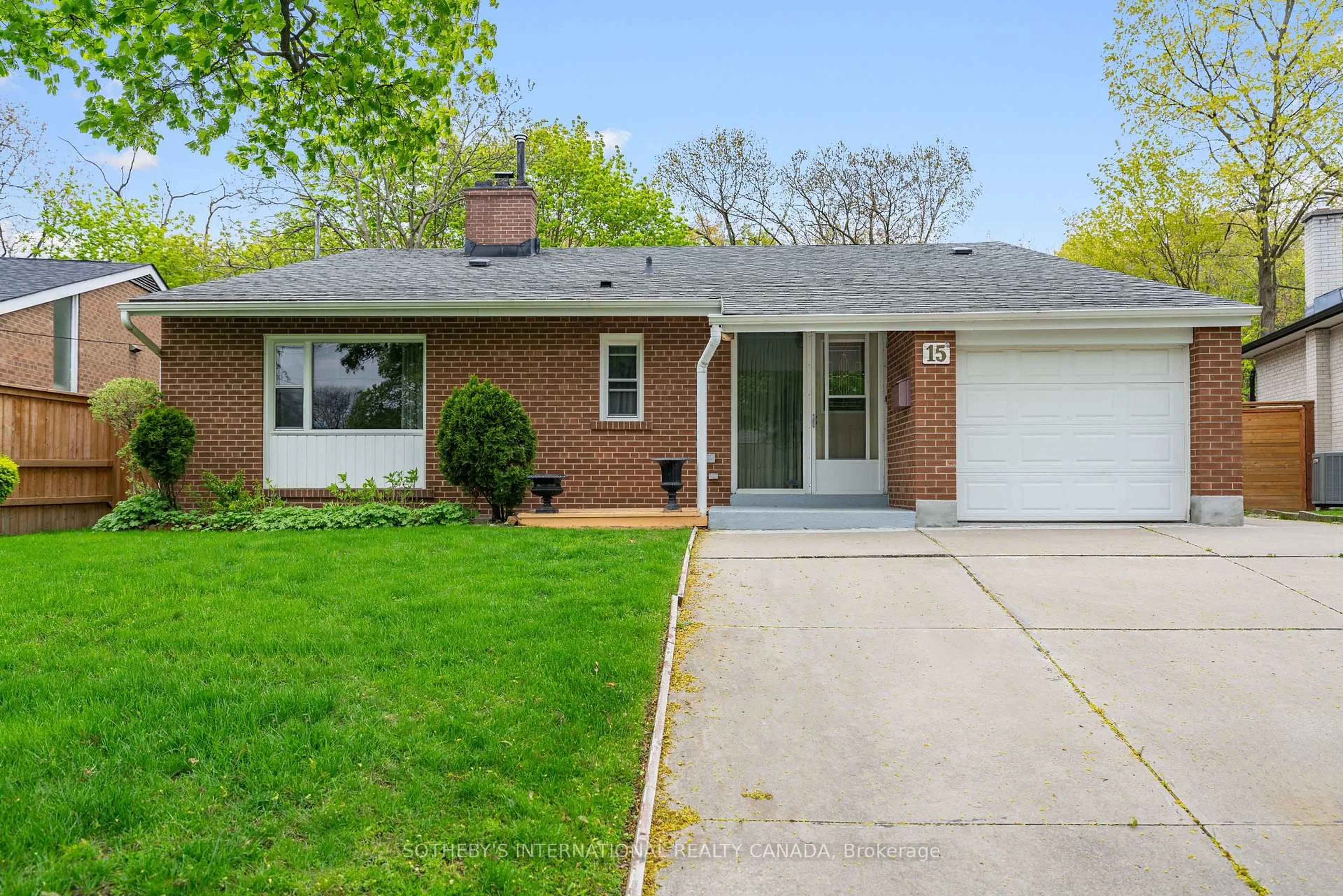 Home with brick exterior material, street for 15 Saxony Cres, Toronto Ontario M9P 1S2
