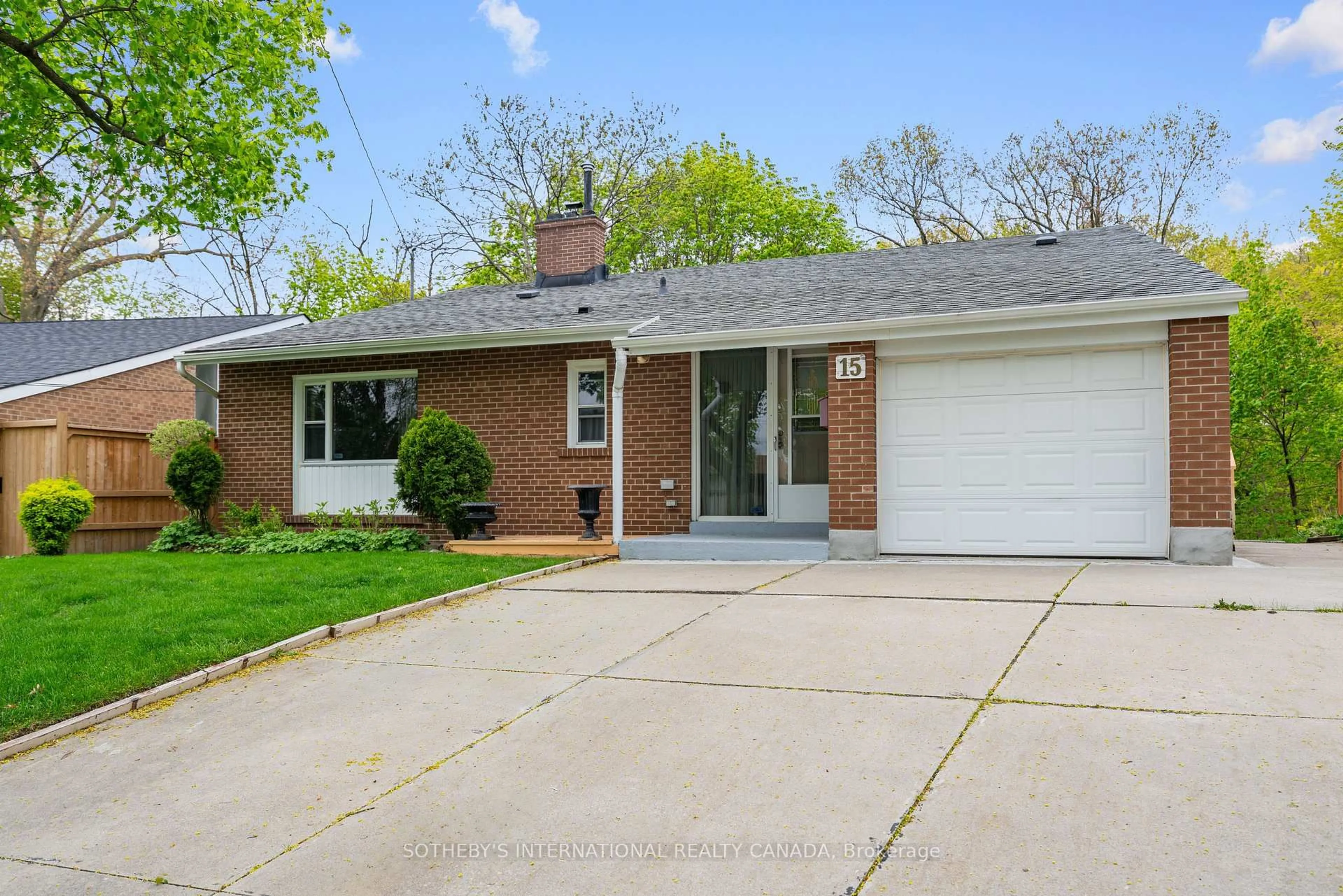 Home with brick exterior material, street for 15 Saxony Cres, Toronto Ontario M9P 1S2