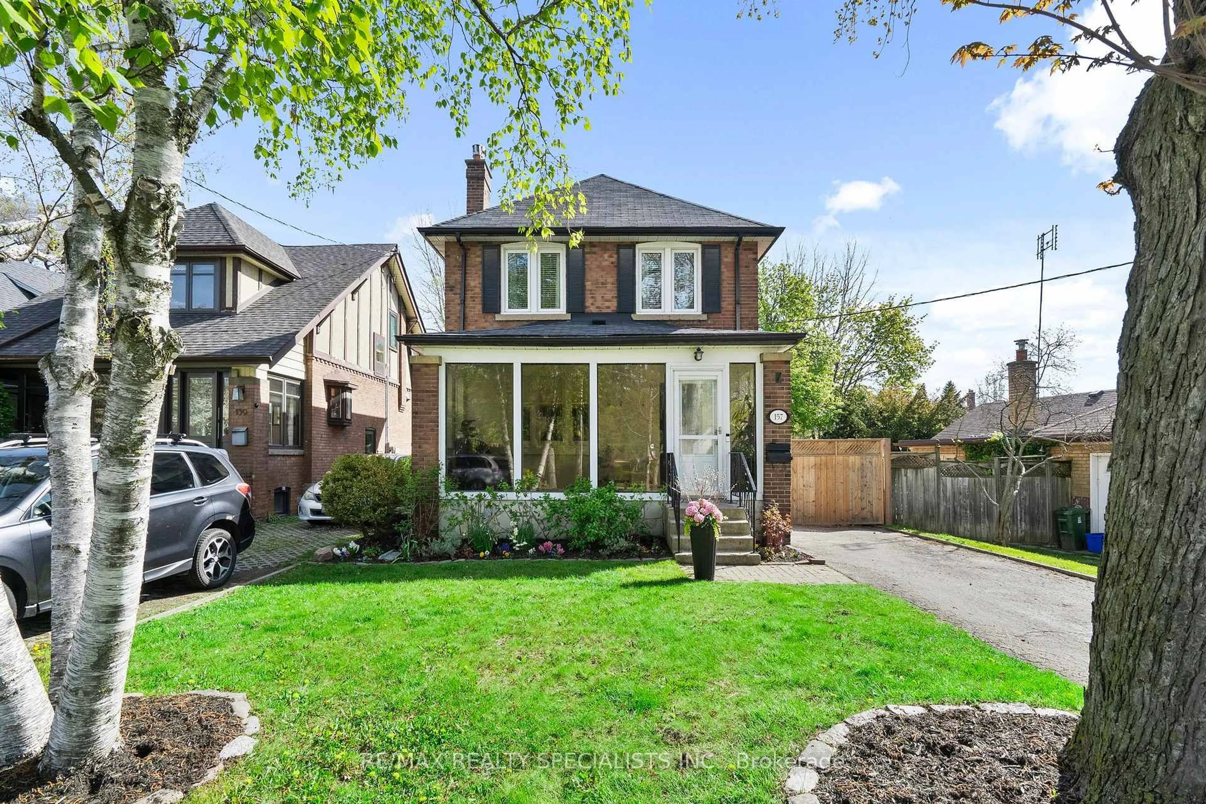 Home with brick exterior material, street for 157 Queens Ave, Toronto Ontario M8V 2N8
