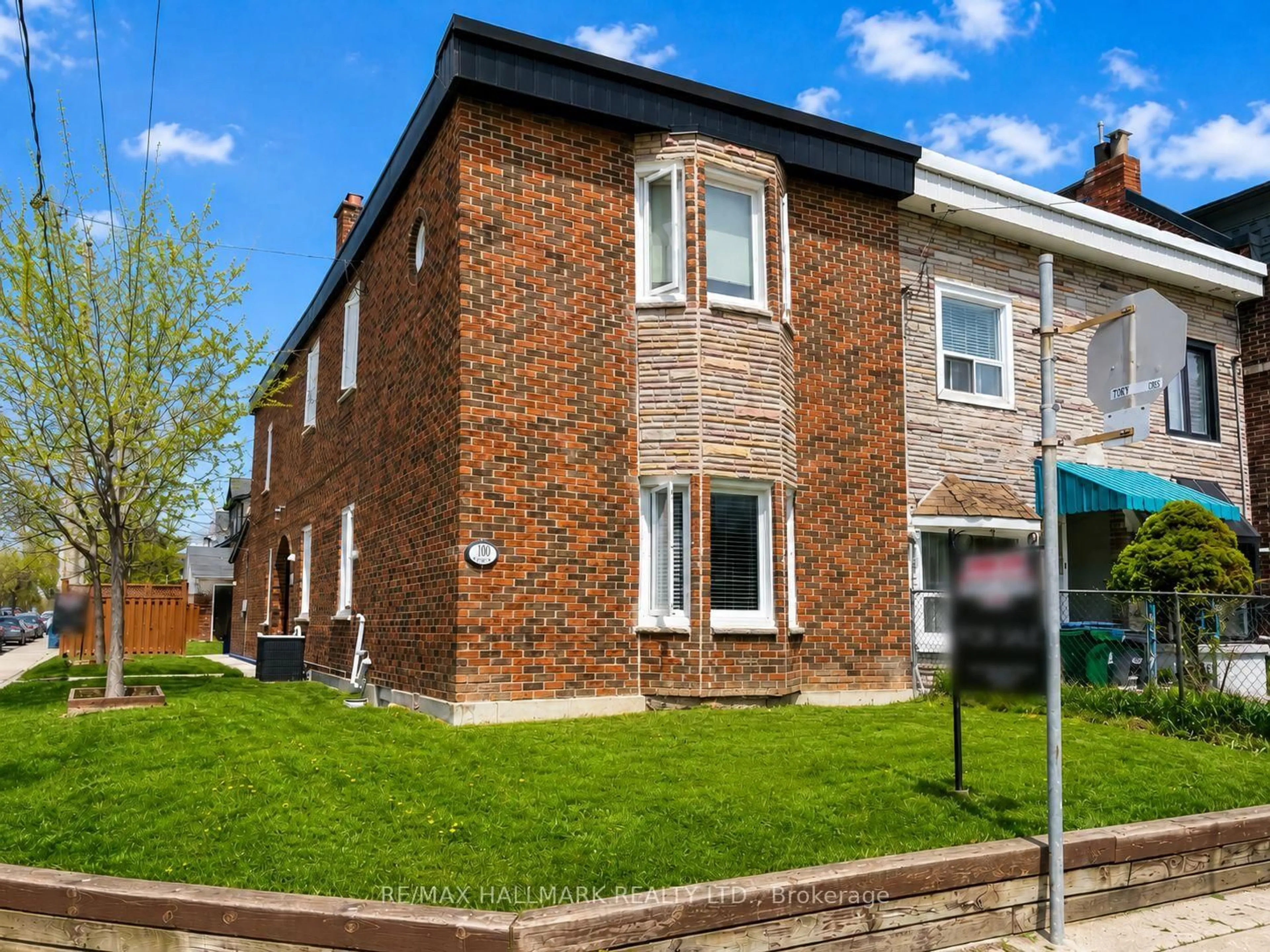 Home with brick exterior material, street for 100 Ascot Ave, Toronto Ontario M6E 1E9