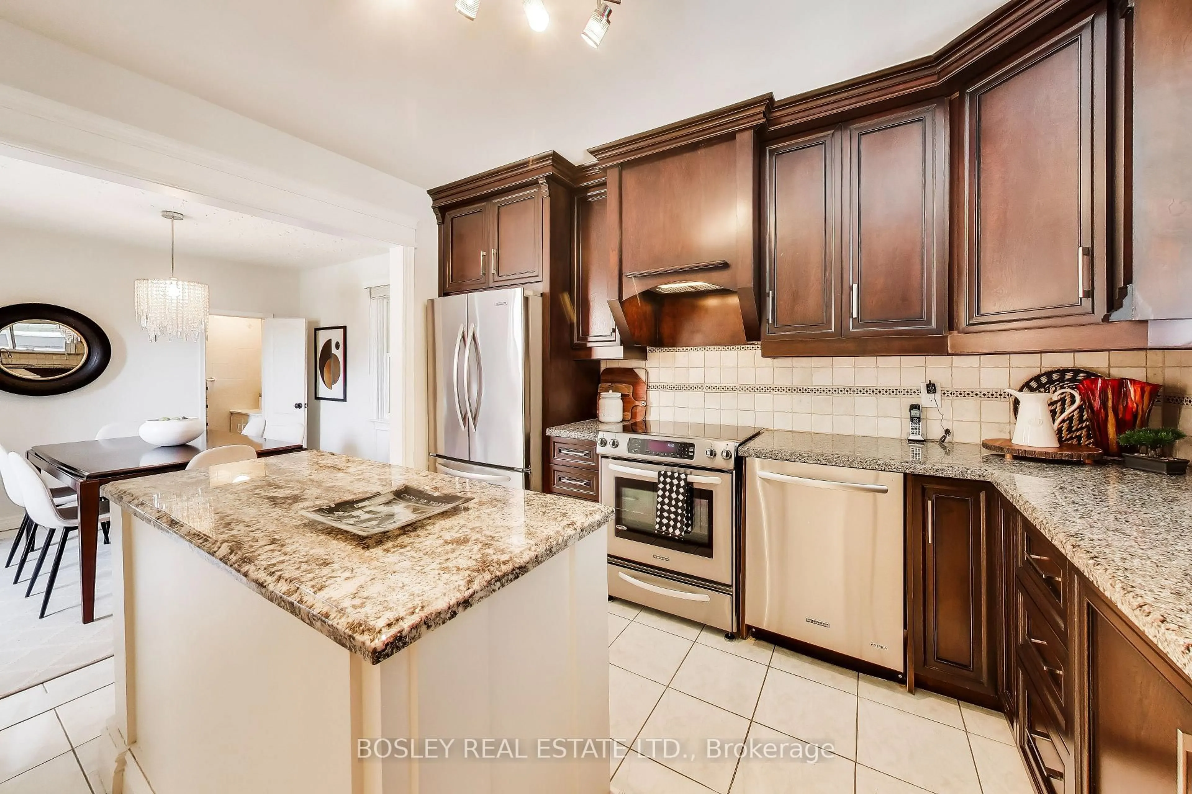 Open concept kitchen, ceramic/tile floor for 159 Ascot Ave, Toronto Ontario M6E 1G5