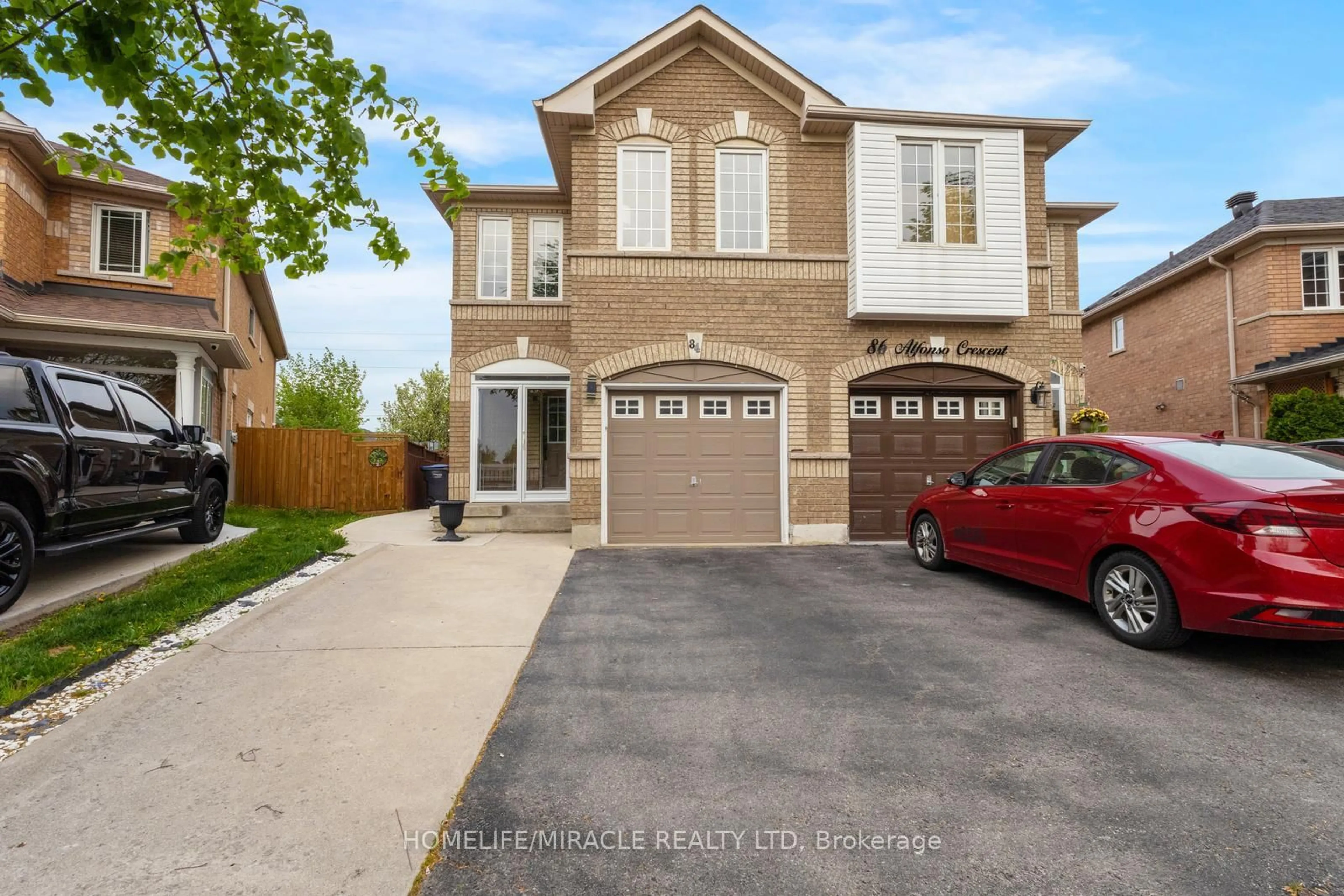 Home with brick exterior material, street for 84 Alfonso Cres, Brampton Ontario L6P 1S4