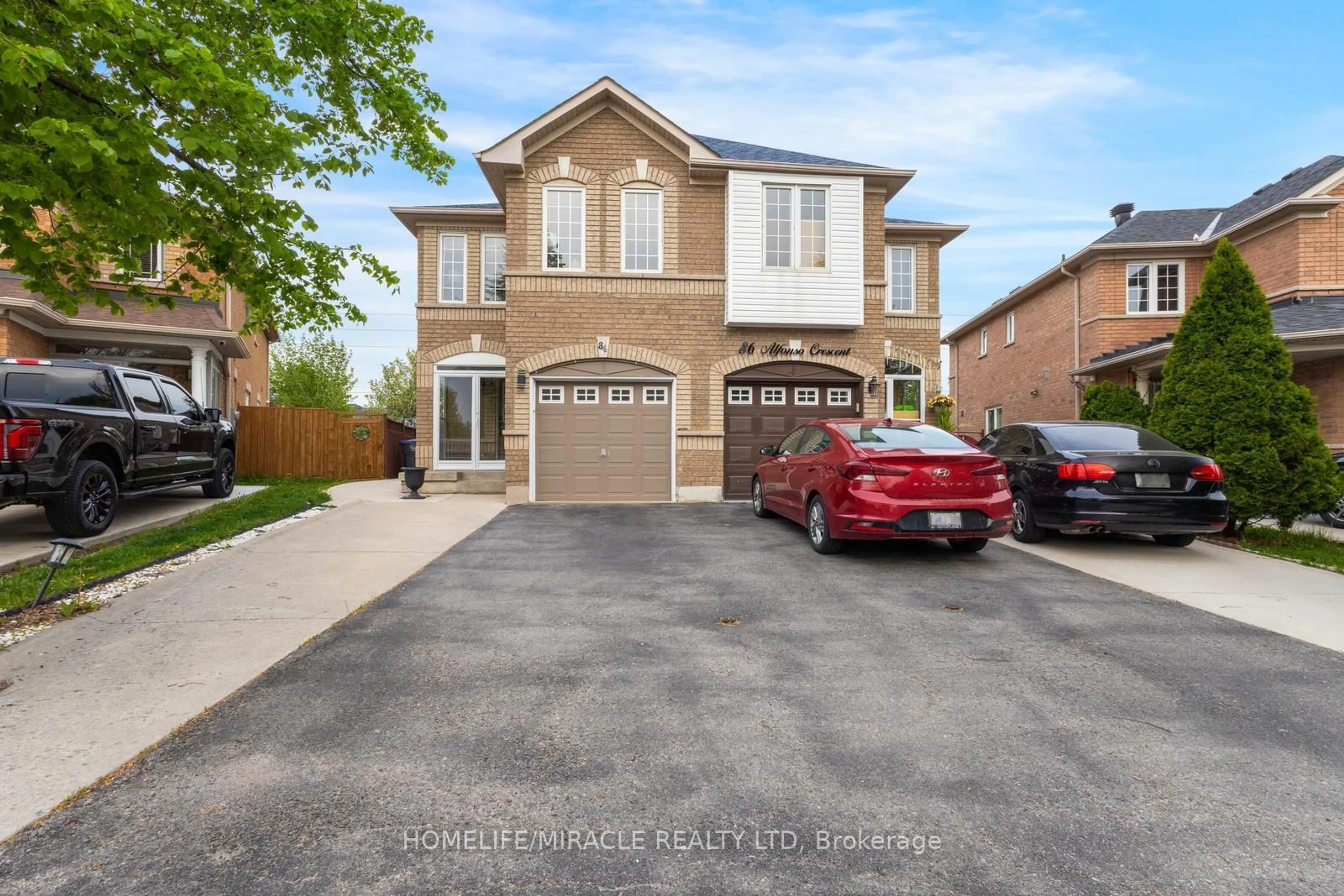 Home with brick exterior material, street for 84 Alfonso Cres, Brampton Ontario L6P 1S4