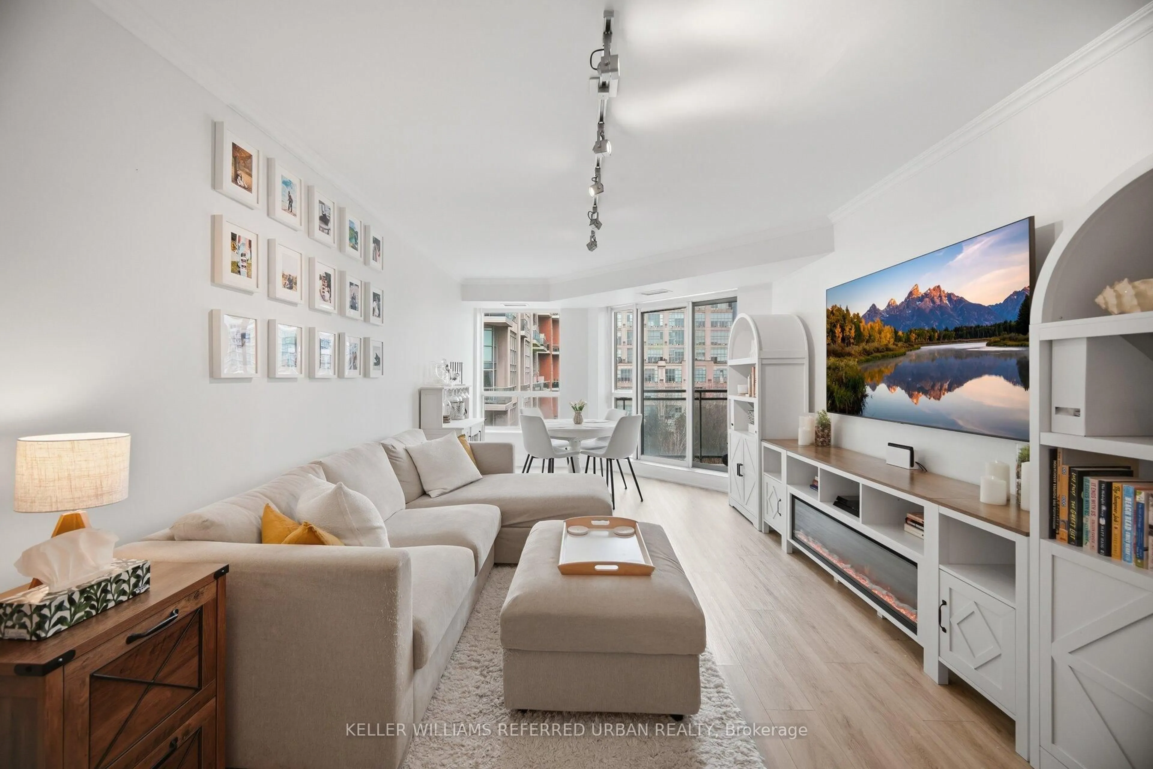 Living room with furniture, unknown for 190 Manitoba St #707, Toronto Ontario M8Y 3Y8