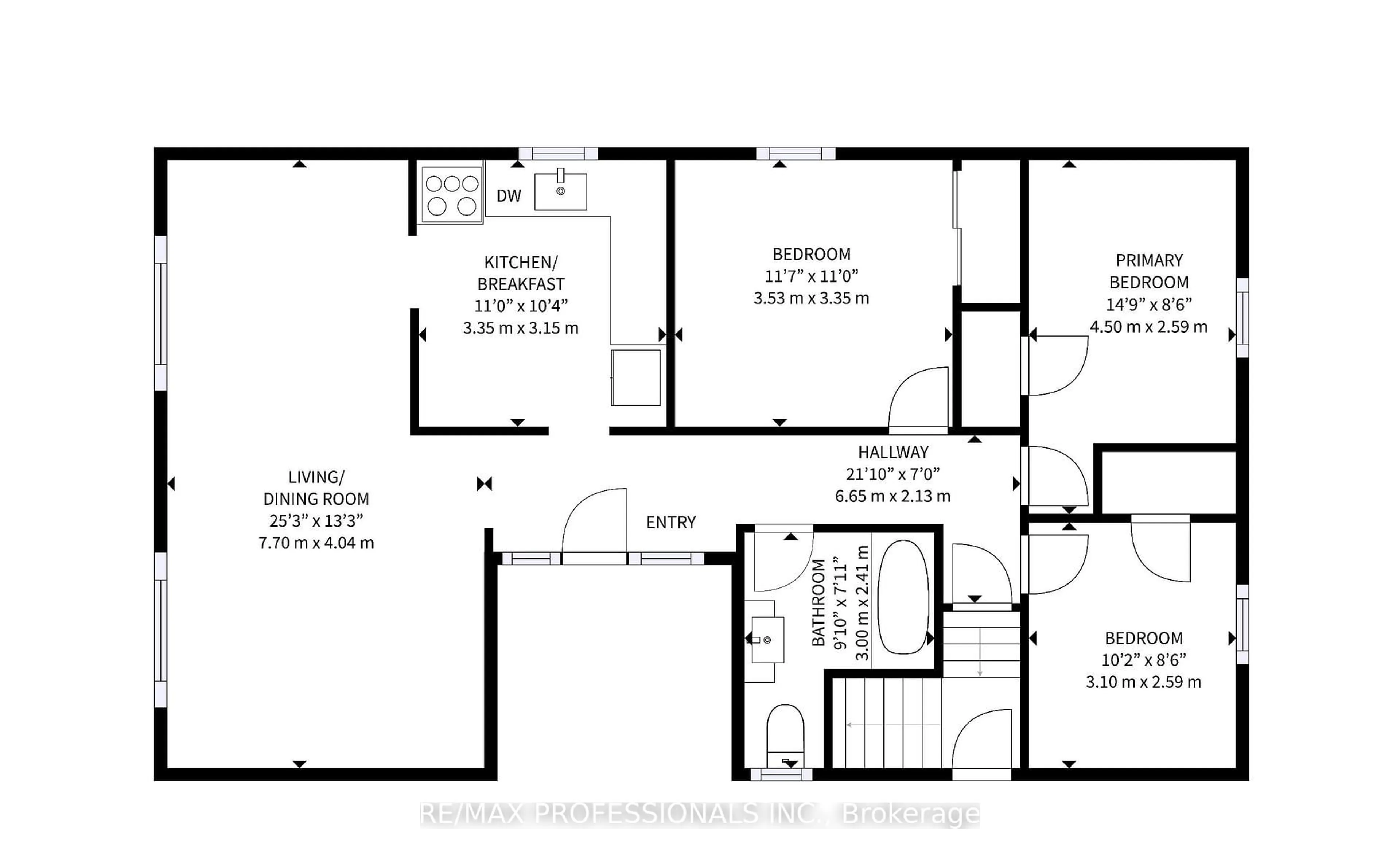 Floor plan for 72 Frost St, Toronto Ontario M9W 1Y8