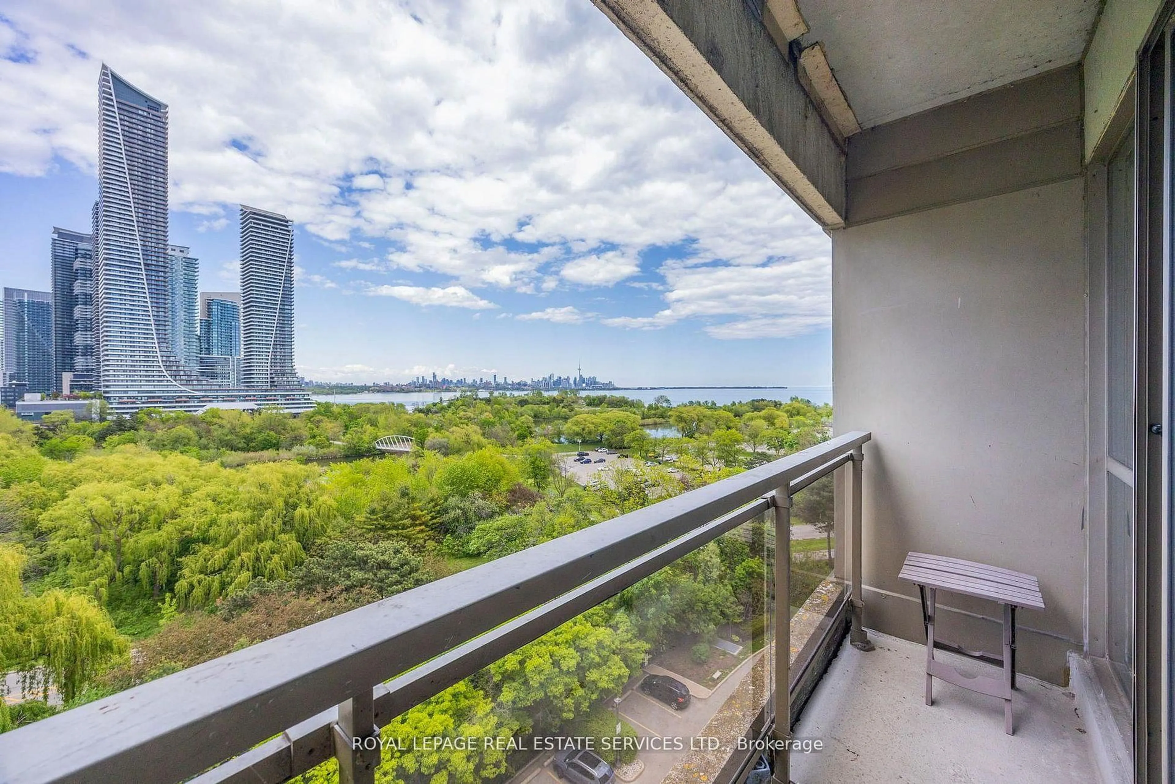 Balcony in the apartment, water/lake/river/ocean view for 2261 Lake shore Blvd #1010, Toronto Ontario M8V 3X1
