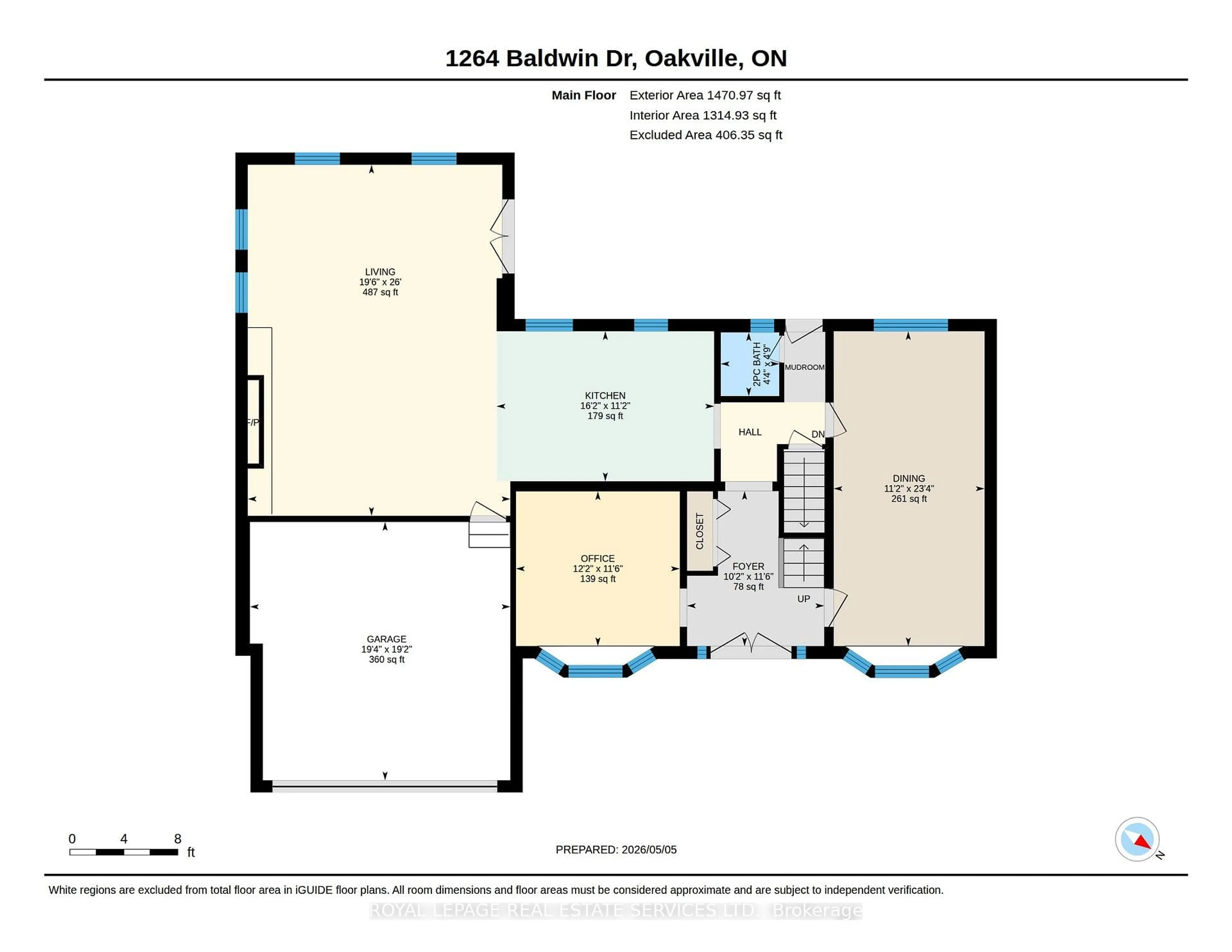 Floor plan for 1264 Baldwin Dr, Oakville Ontario L6J 2W5