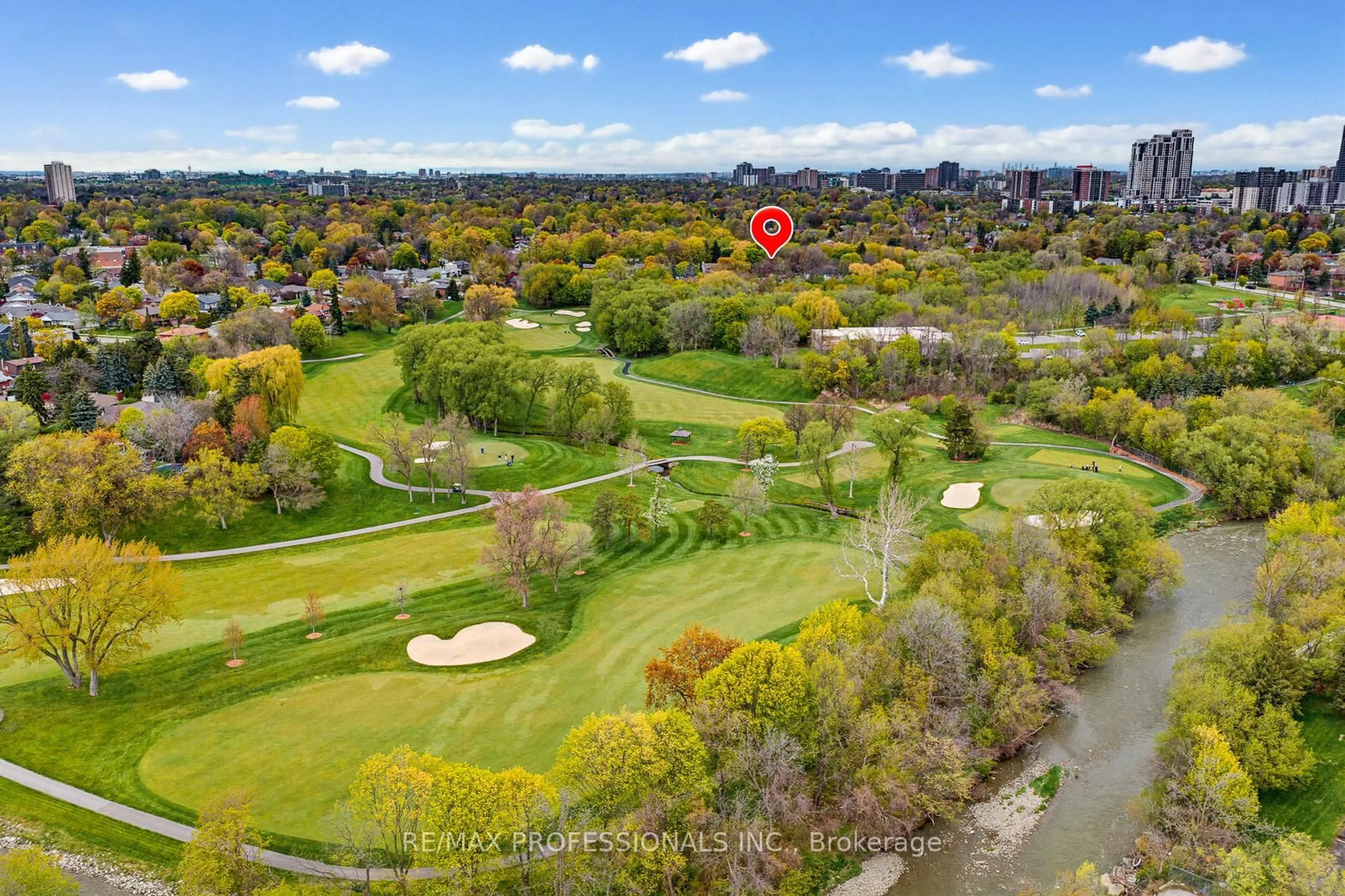 A pic from outside/outdoor area/front of a property/back of a property/a pic from drone, water/lake/river/ocean view for 26 Neilor Cres, Toronto Ontario M9C 1K4