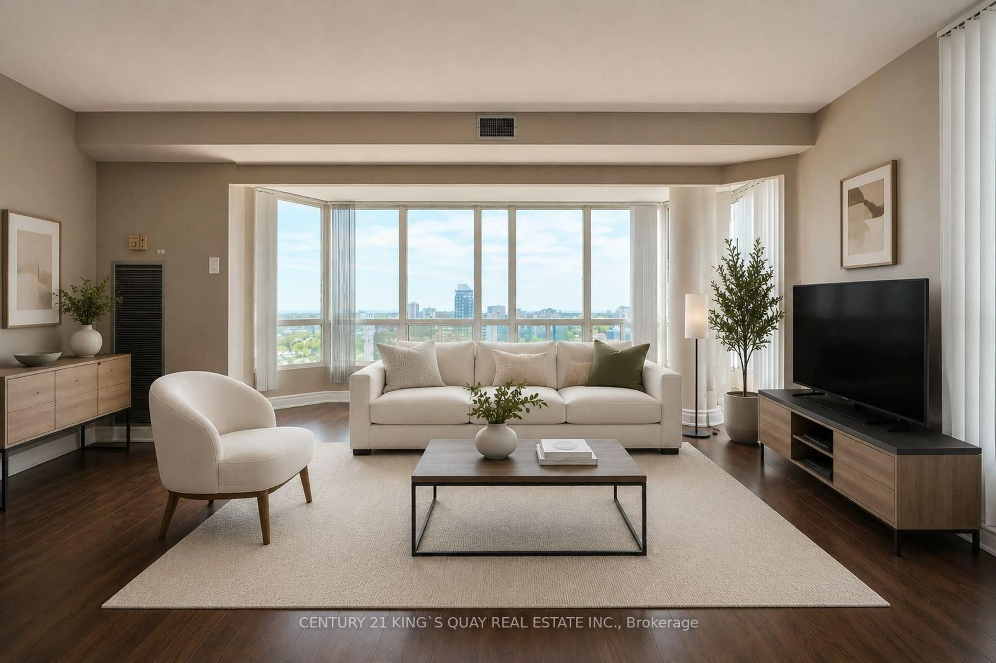 Living room with furniture, unknown for 115 Hillcrest Ave #904, Mississauga Ontario L5B 3Y9