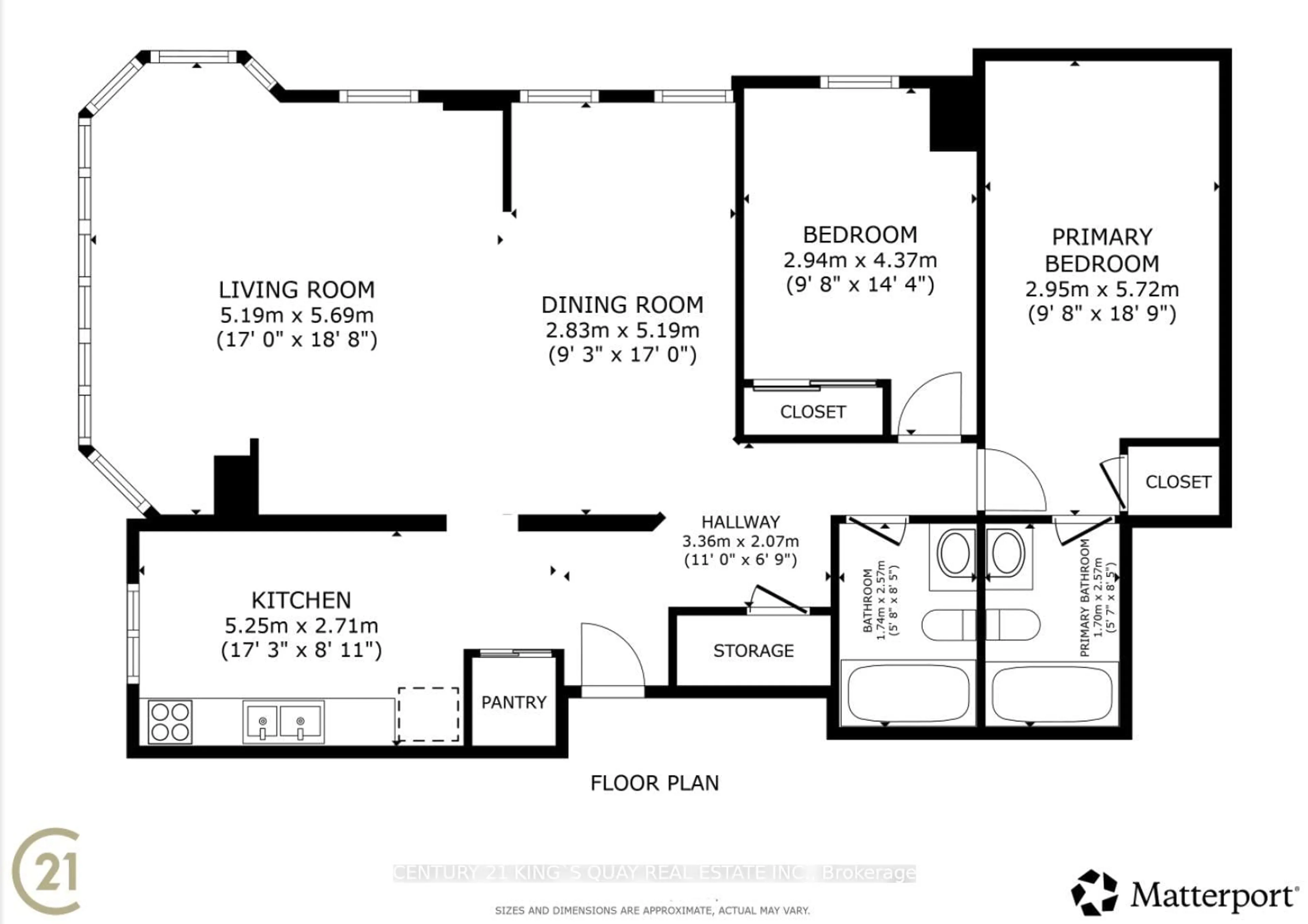 Floor plan for 115 Hillcrest Ave #904, Mississauga Ontario L5B 3Y9
