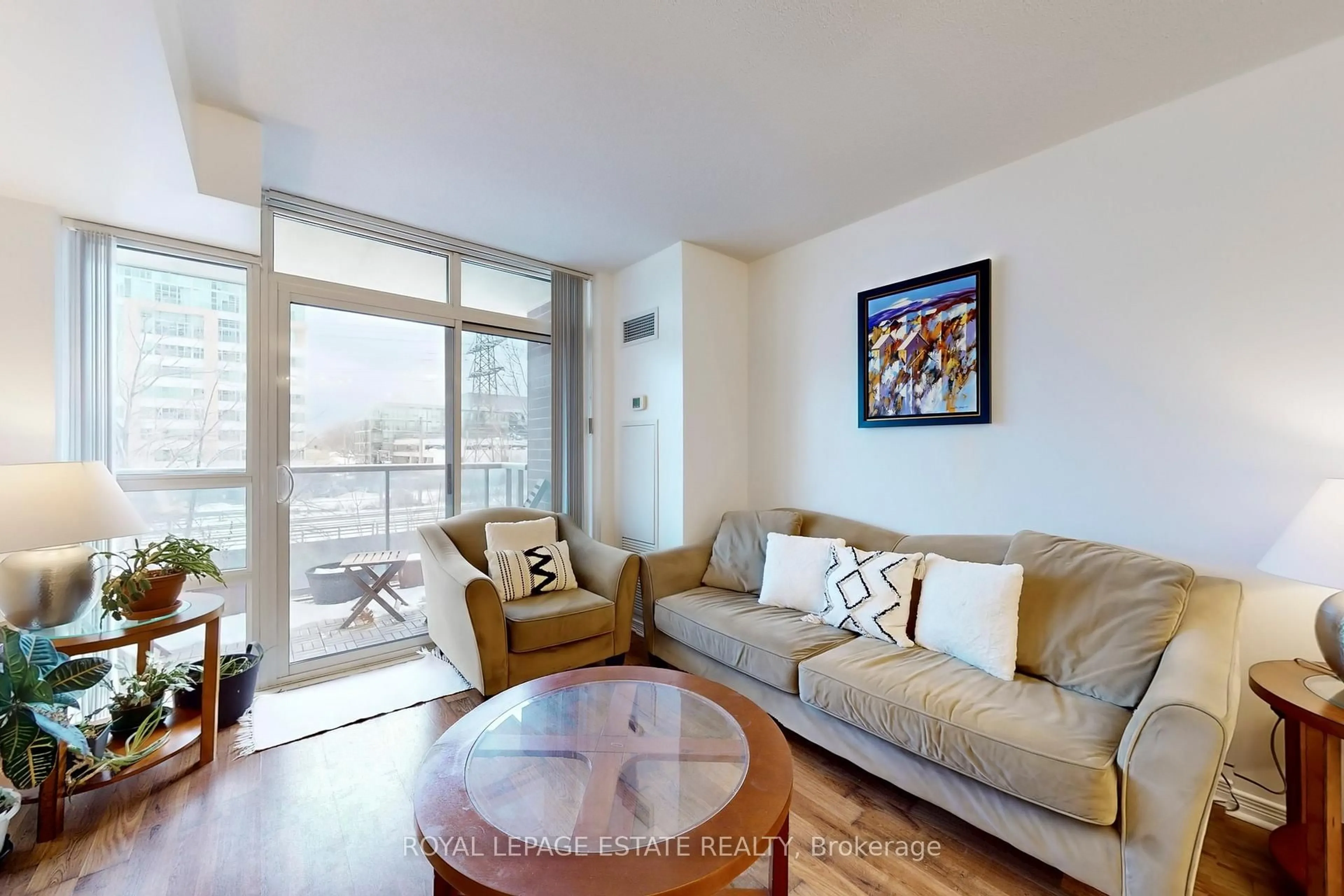 Living room with furniture, unknown for 3 Michael Power Pl #204, Toronto Ontario M9A 0A2