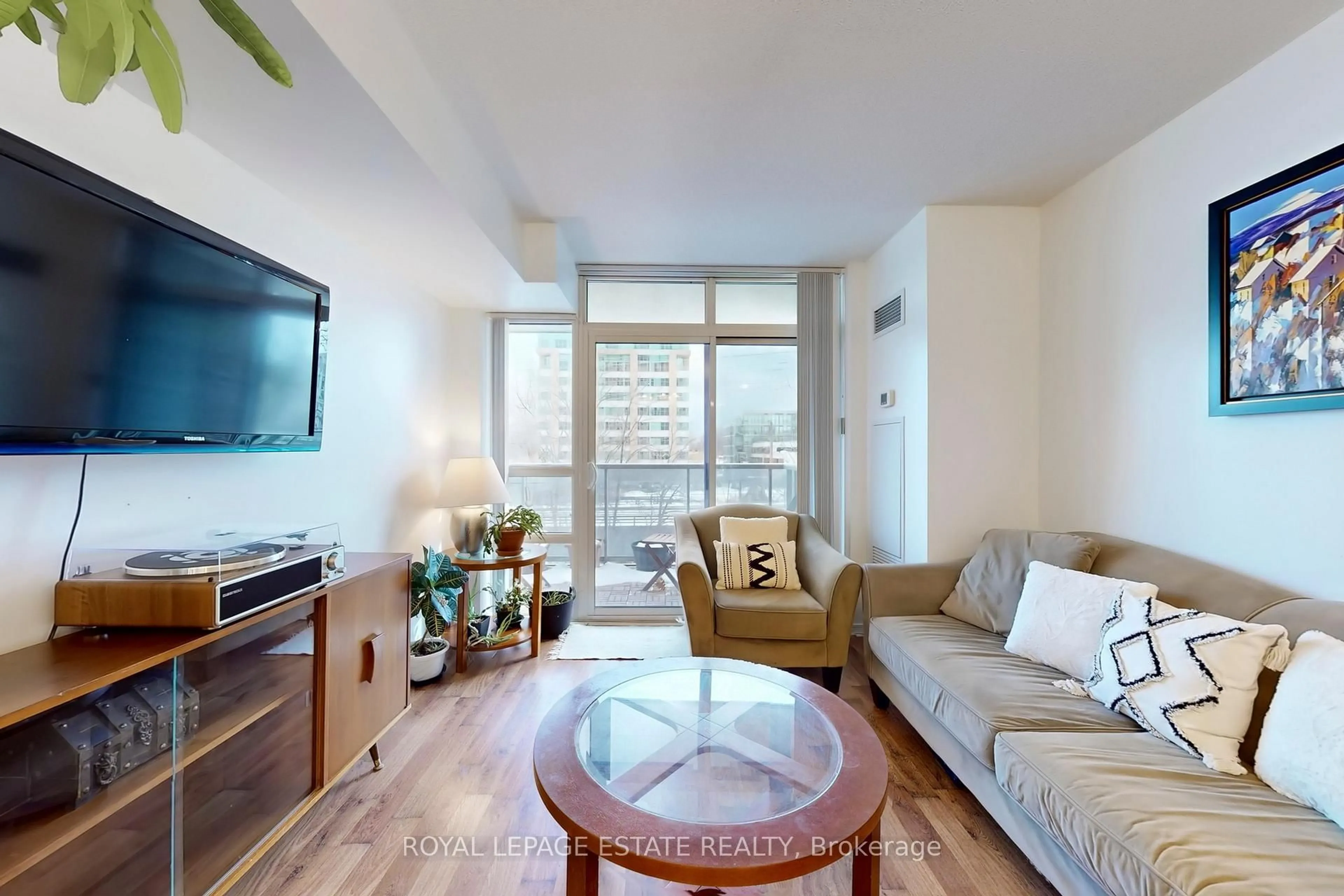 Living room with furniture, unknown for 3 Michael Power Pl #204, Toronto Ontario M9A 0A2