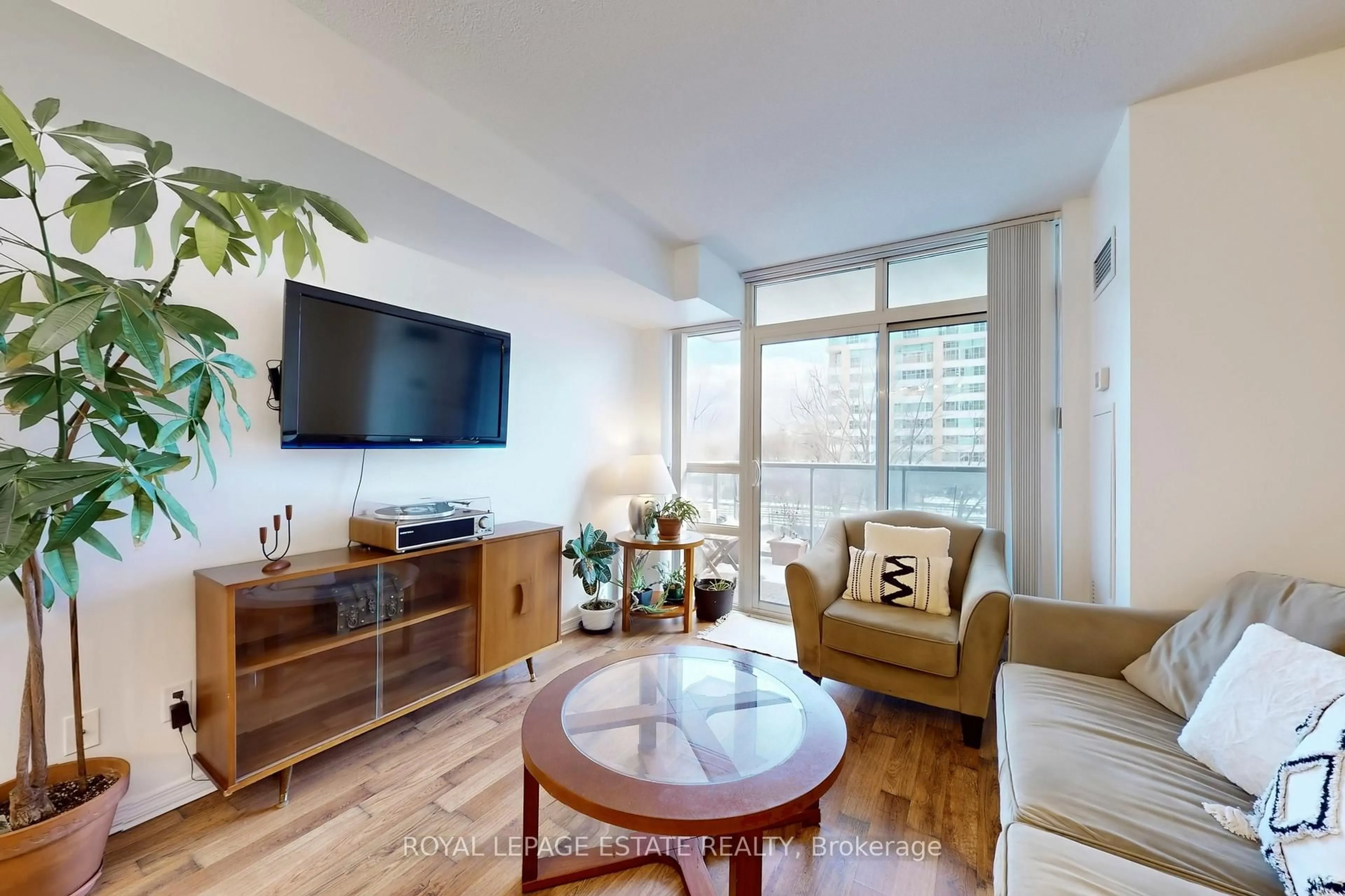 Living room with furniture, unknown for 3 Michael Power Pl #204, Toronto Ontario M9A 0A2