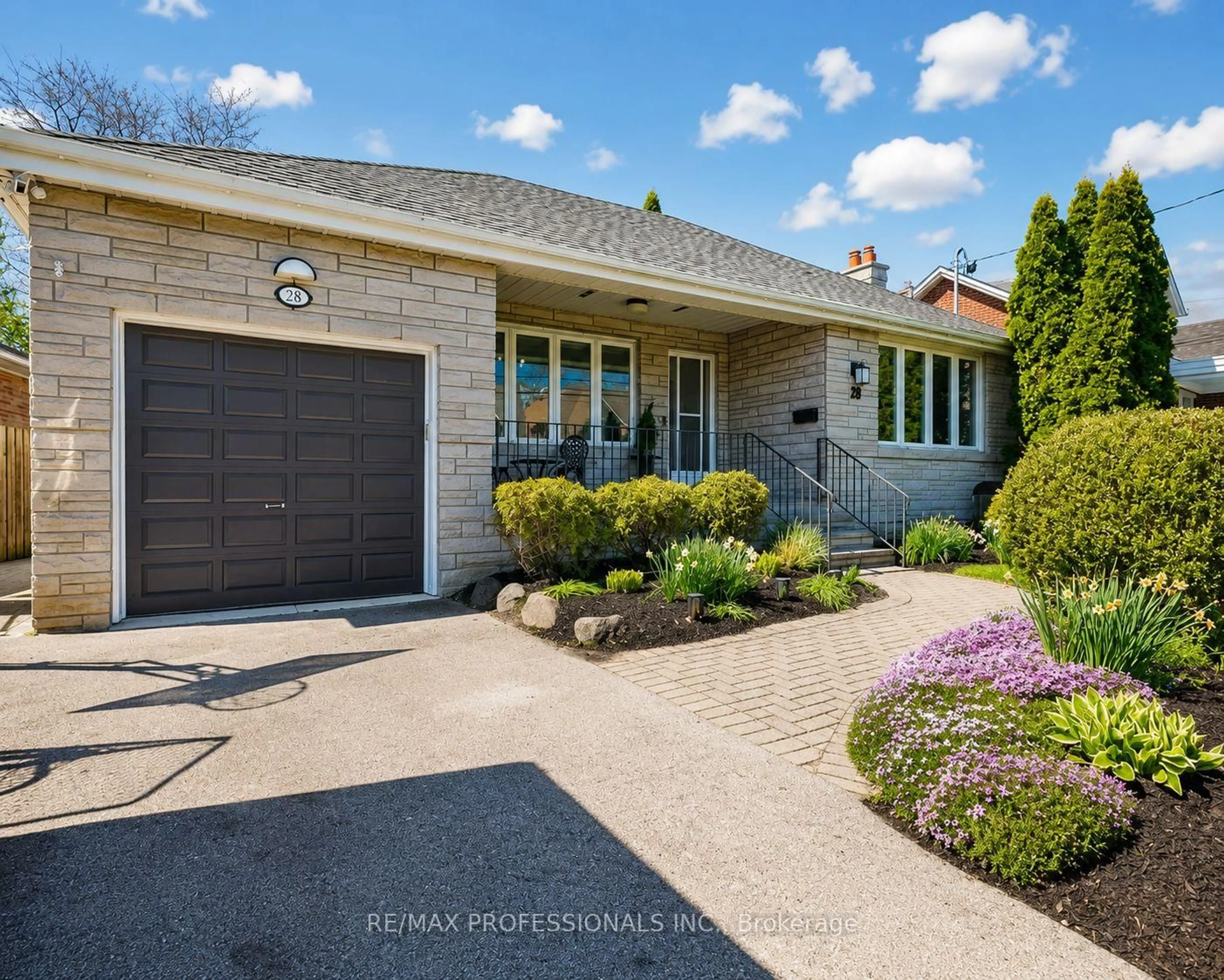 Home with brick exterior material, street for 28 Spring Garden Rd, Toronto Ontario M8Z 3X1