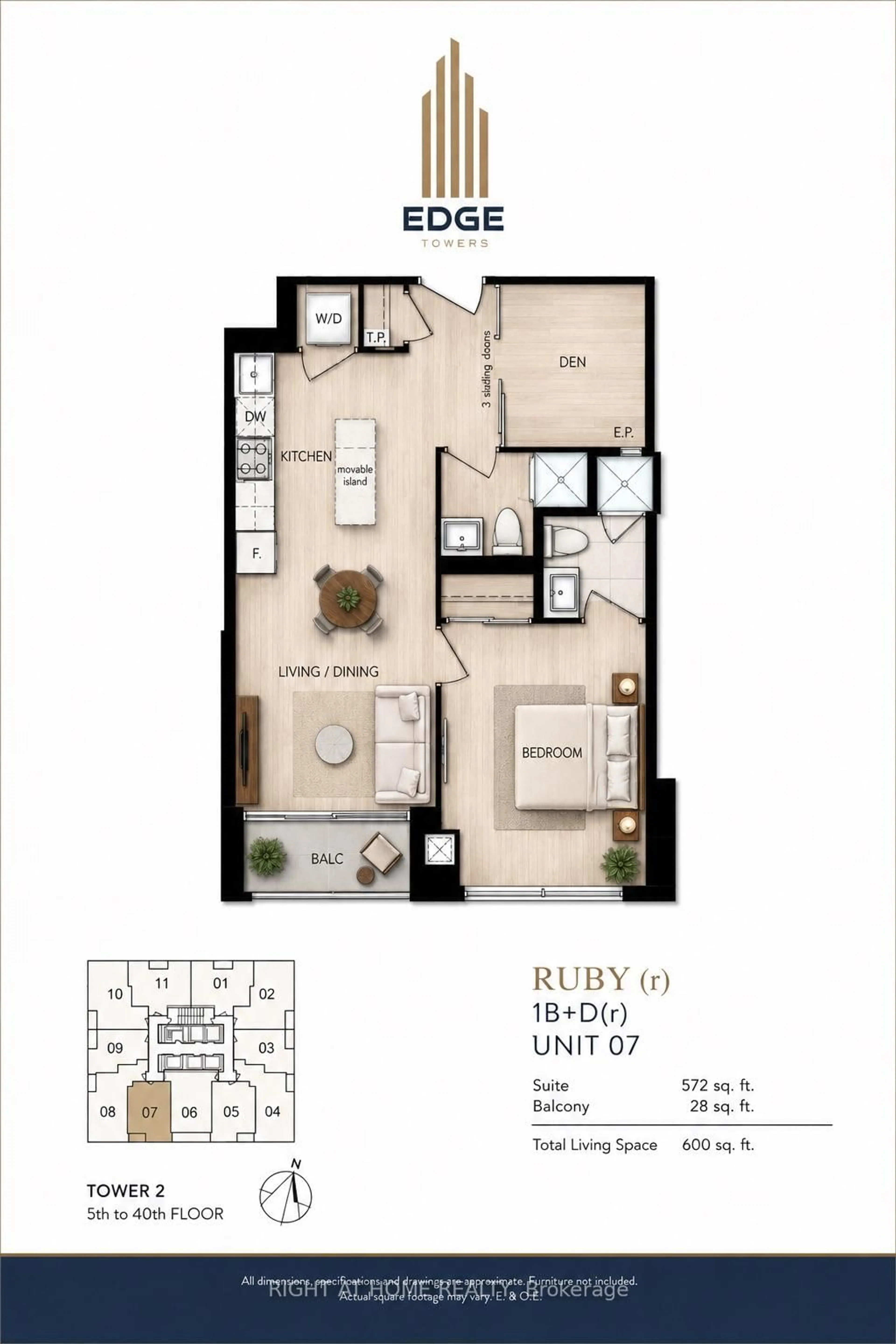 Floor plan for 30 Elm Dr #1807, Mississauga Ontario L5B 0N6