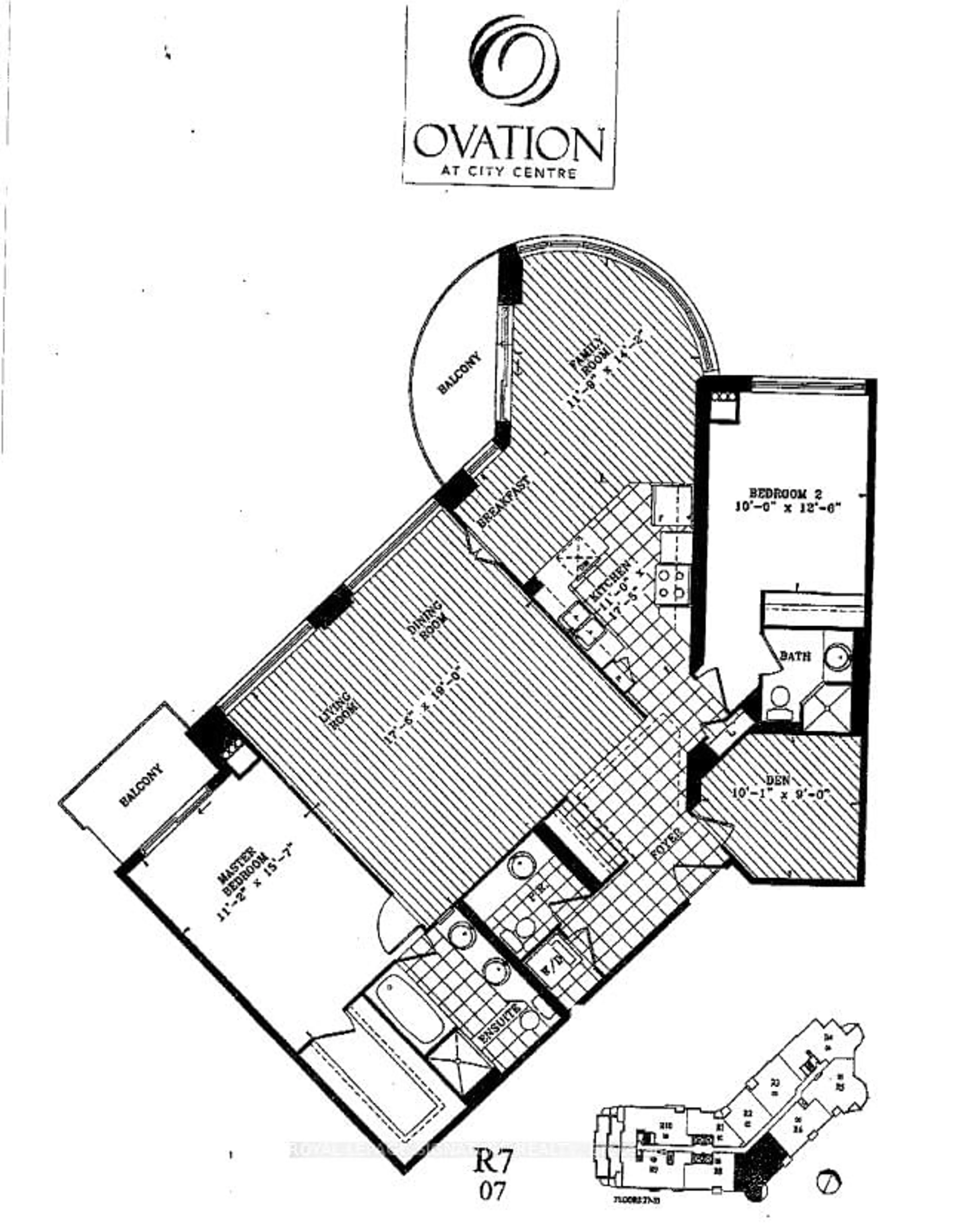 Floor plan for 3880 Duke of York Blvd #2907, Mississauga Ontario L5B 4M7