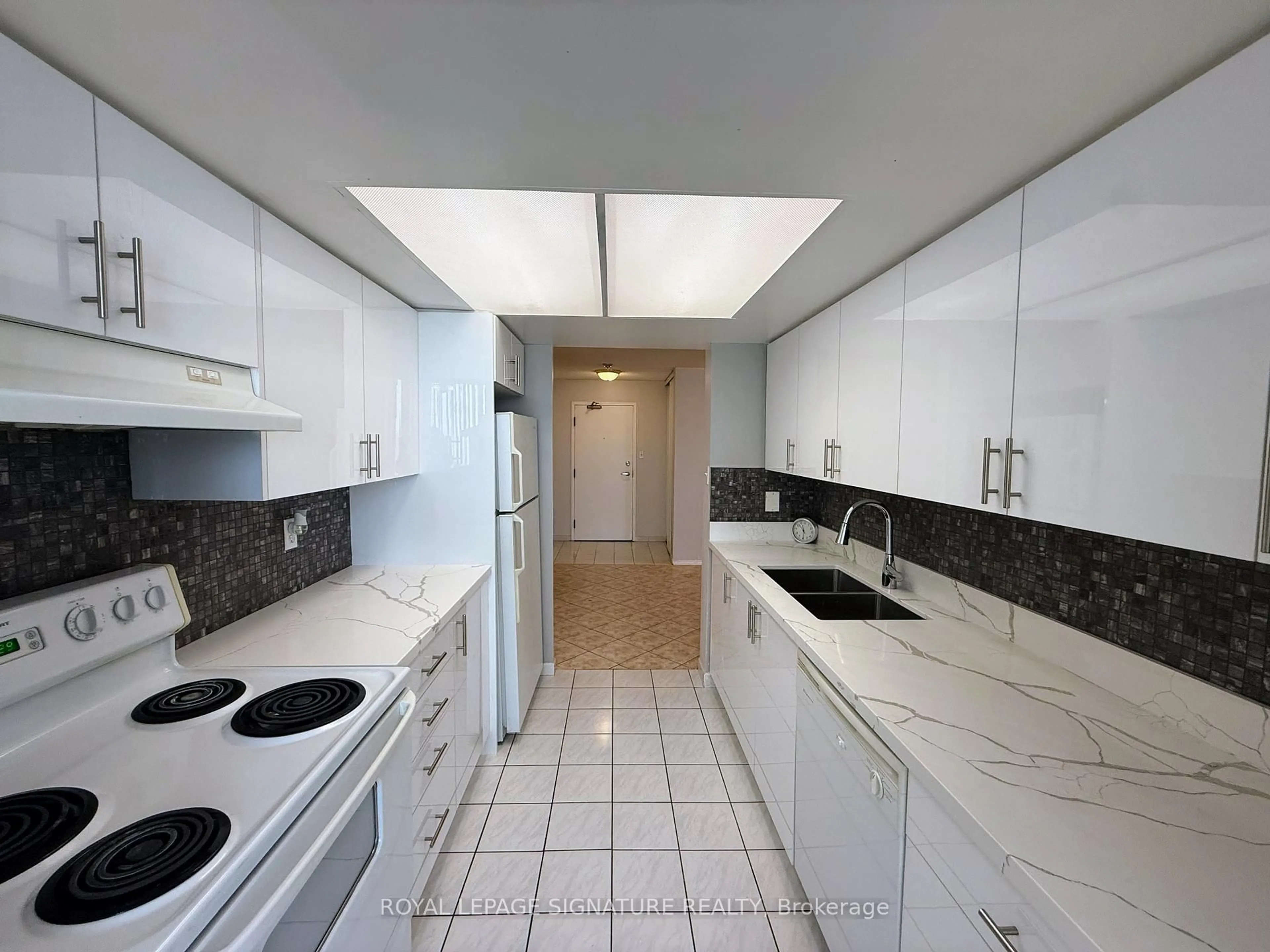 Standard kitchen, ceramic/tile floor for 3 Rowntree Rd #407, Toronto Ontario M9V 5G8