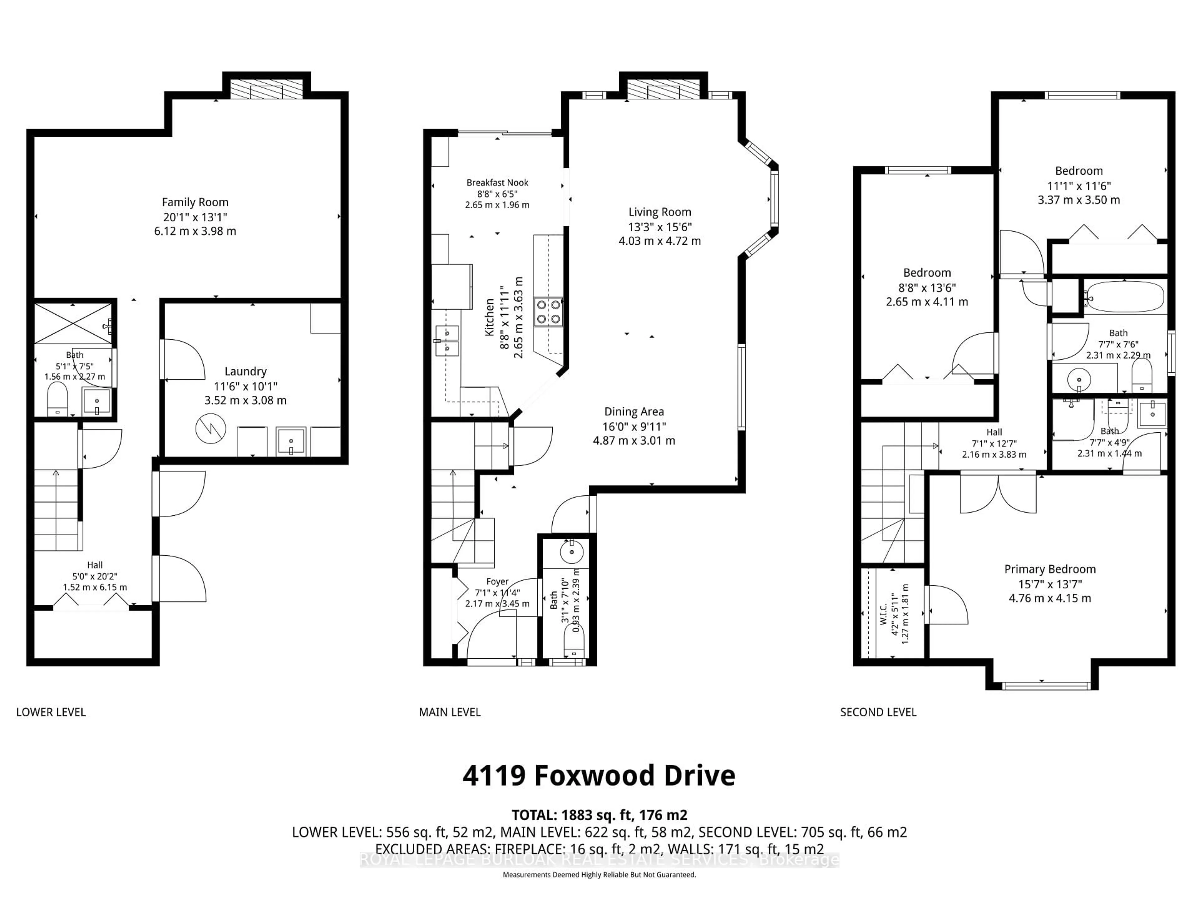 Floor plan for 4119 Foxwood Dr, Burlington Ontario L7M 4L3