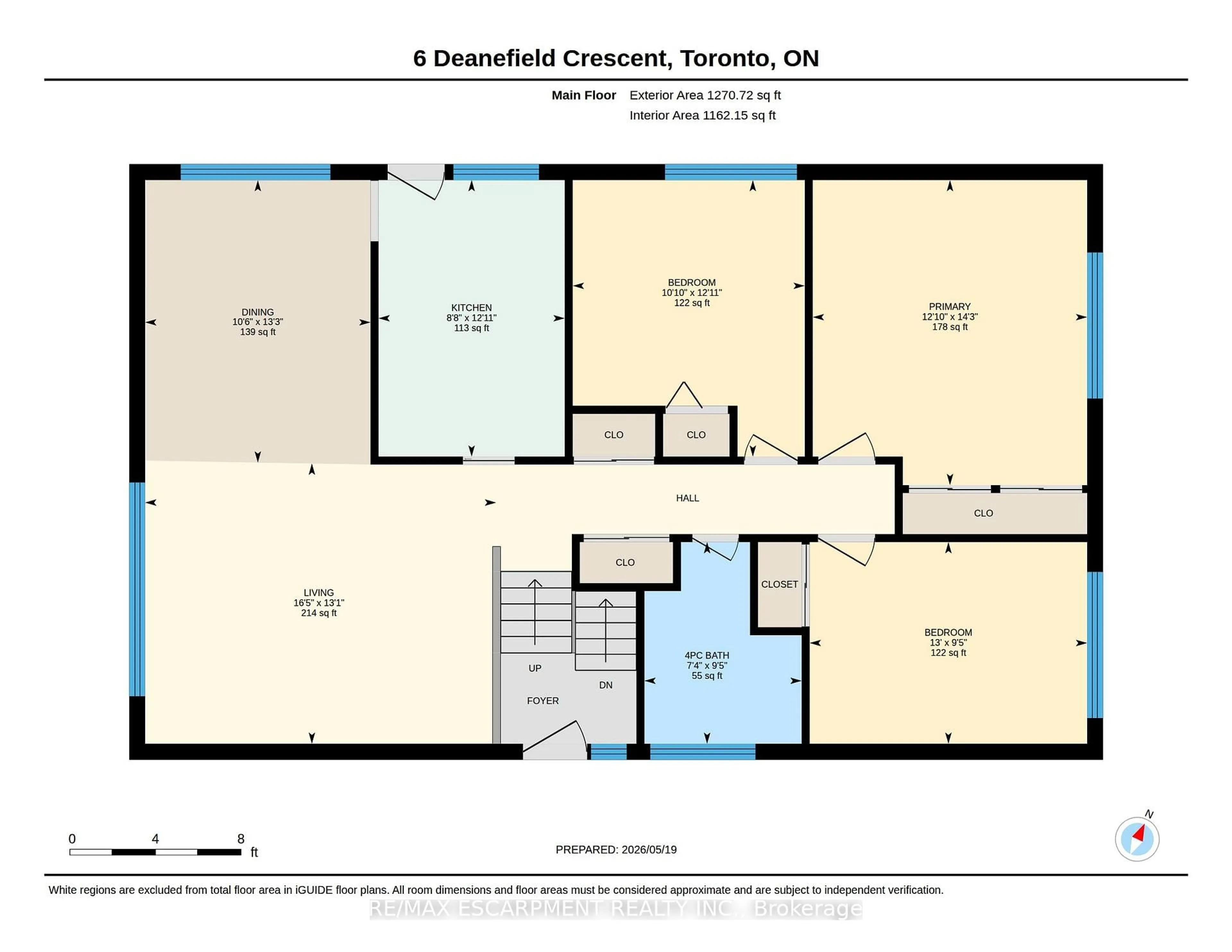 Floor plan for 6 Deanefield Cres, Toronto Ontario M9B 3B3