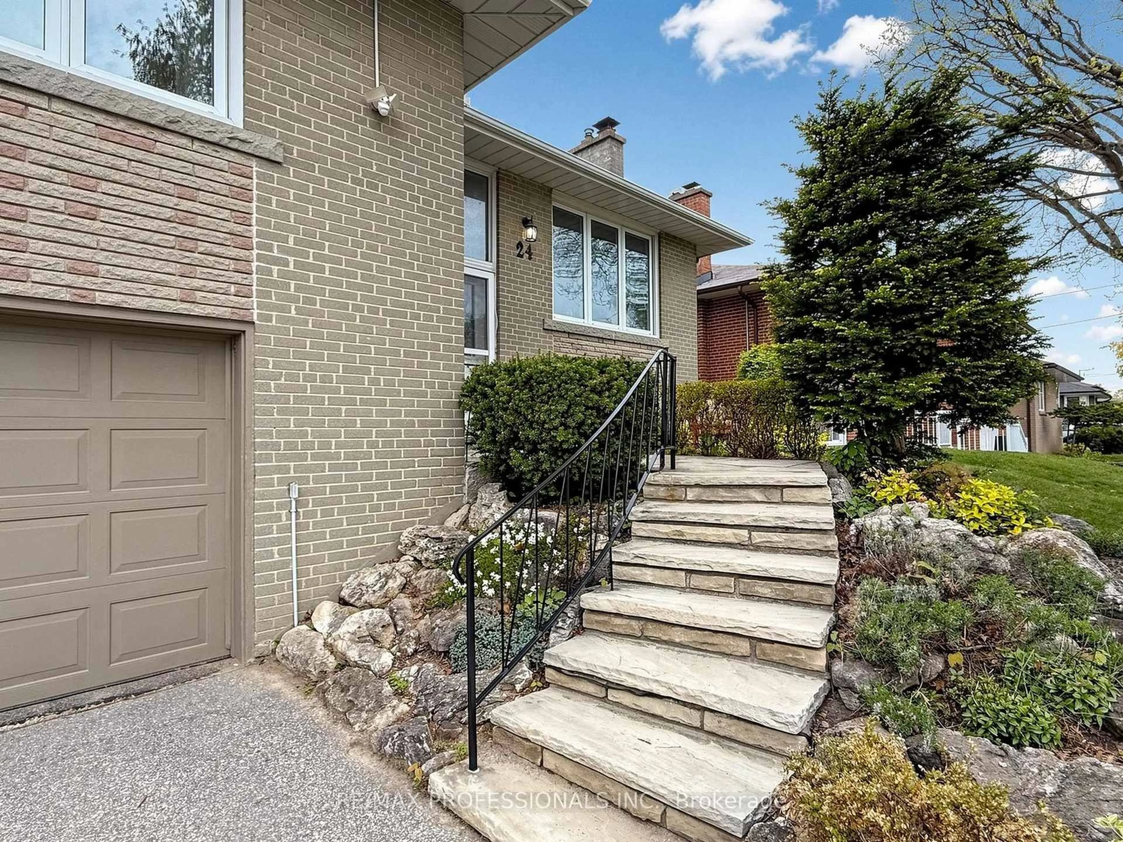 Home with brick exterior material, street for 24 Breadner Dr, Toronto Ontario M9R 3M4