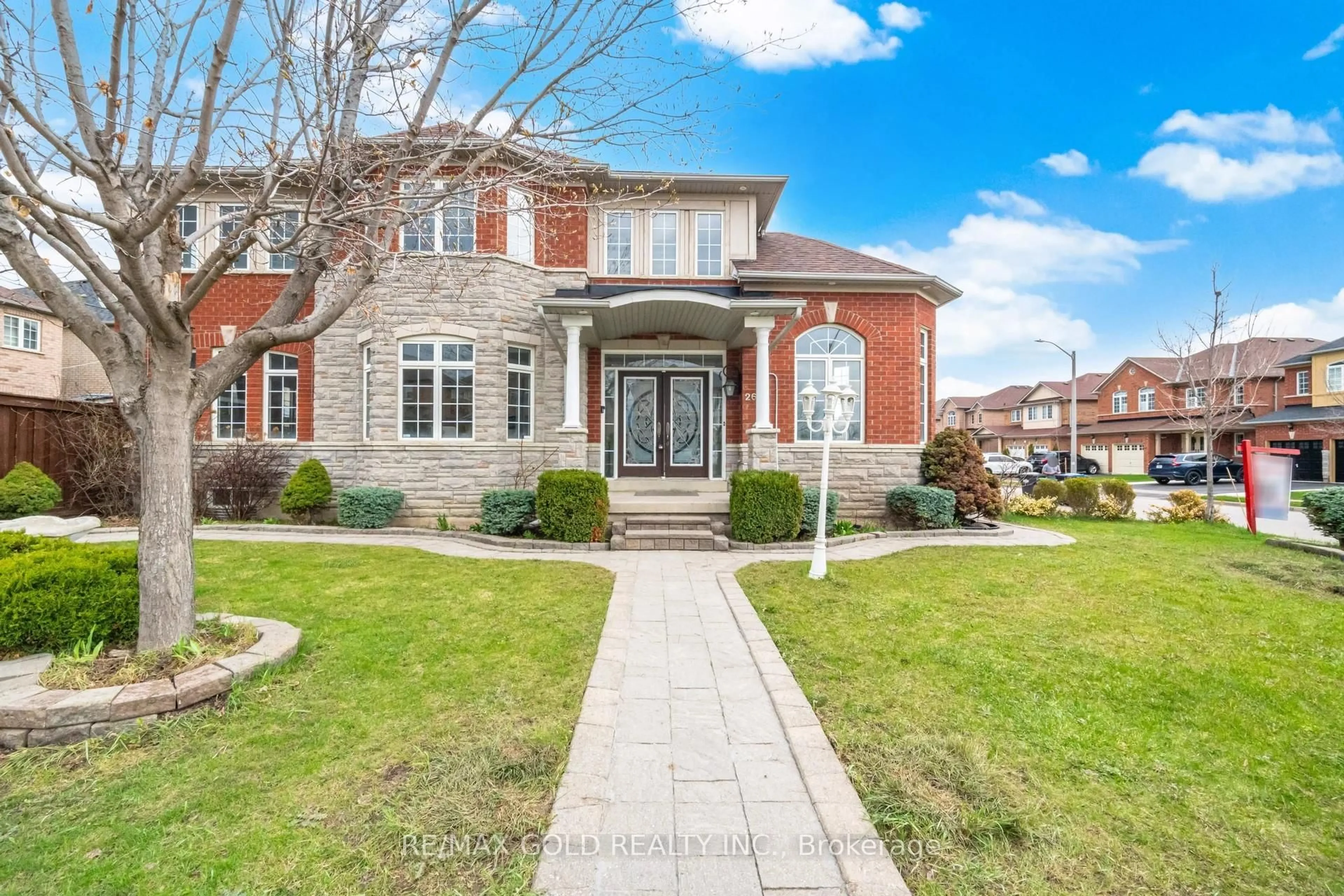 Home with brick exterior material, street for 26 Gorevale Dr, Brampton Ontario L6P 1N9