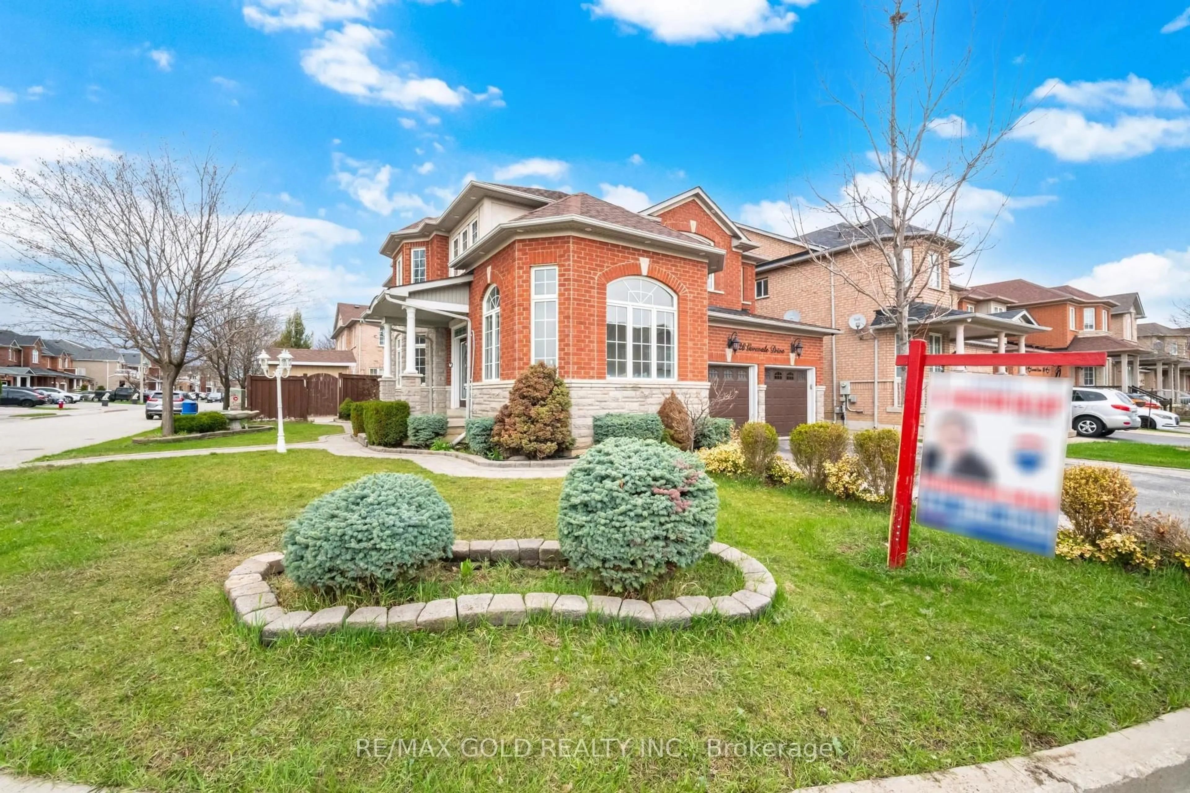 Home with brick exterior material, street for 26 Gorevale Dr, Brampton Ontario L6P 1N9
