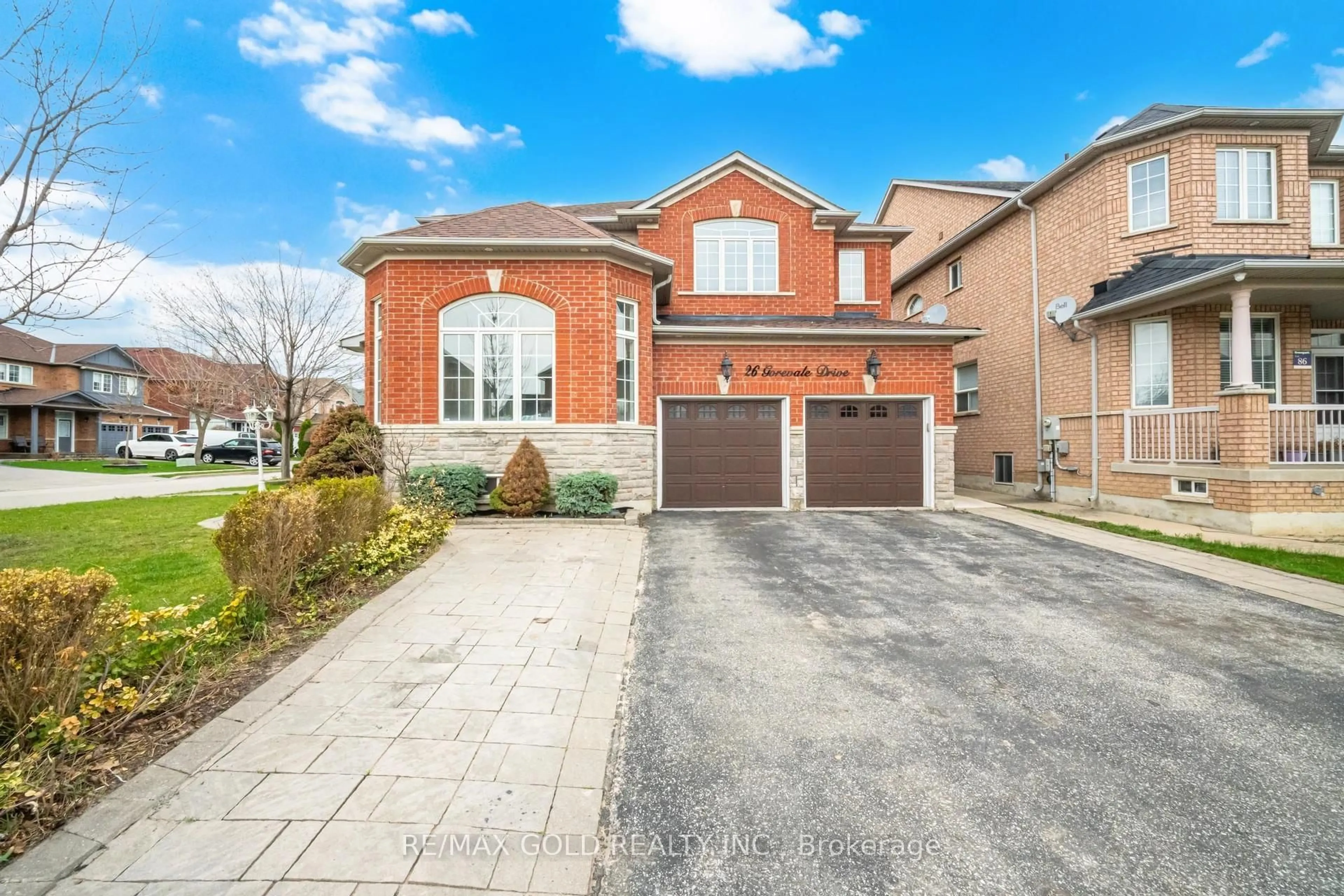 Home with brick exterior material, street for 26 Gorevale Dr, Brampton Ontario L6P 1N9