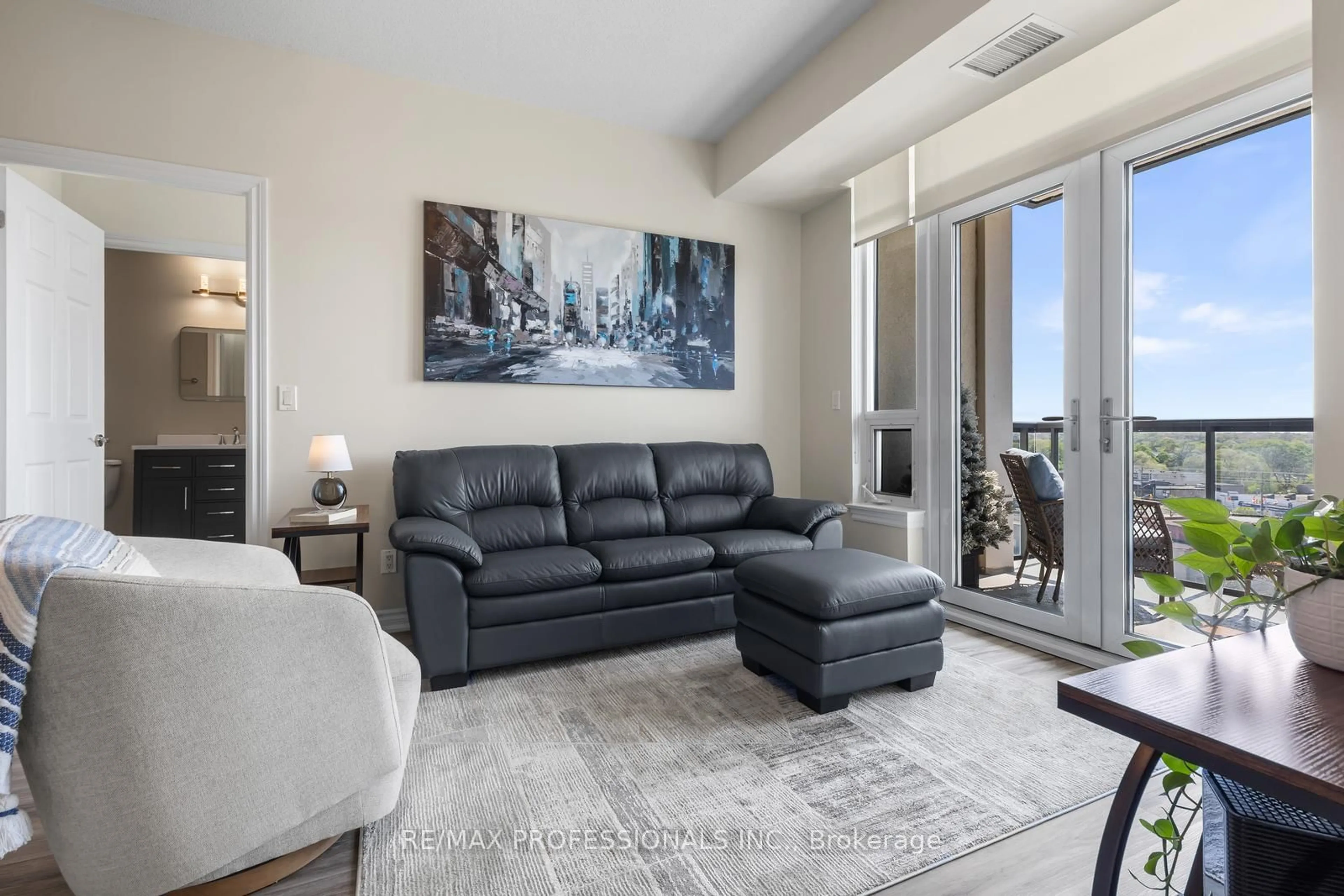 Living room with furniture, unknown for 1135 Royal York Rd #801, Toronto Ontario M9A 0C3