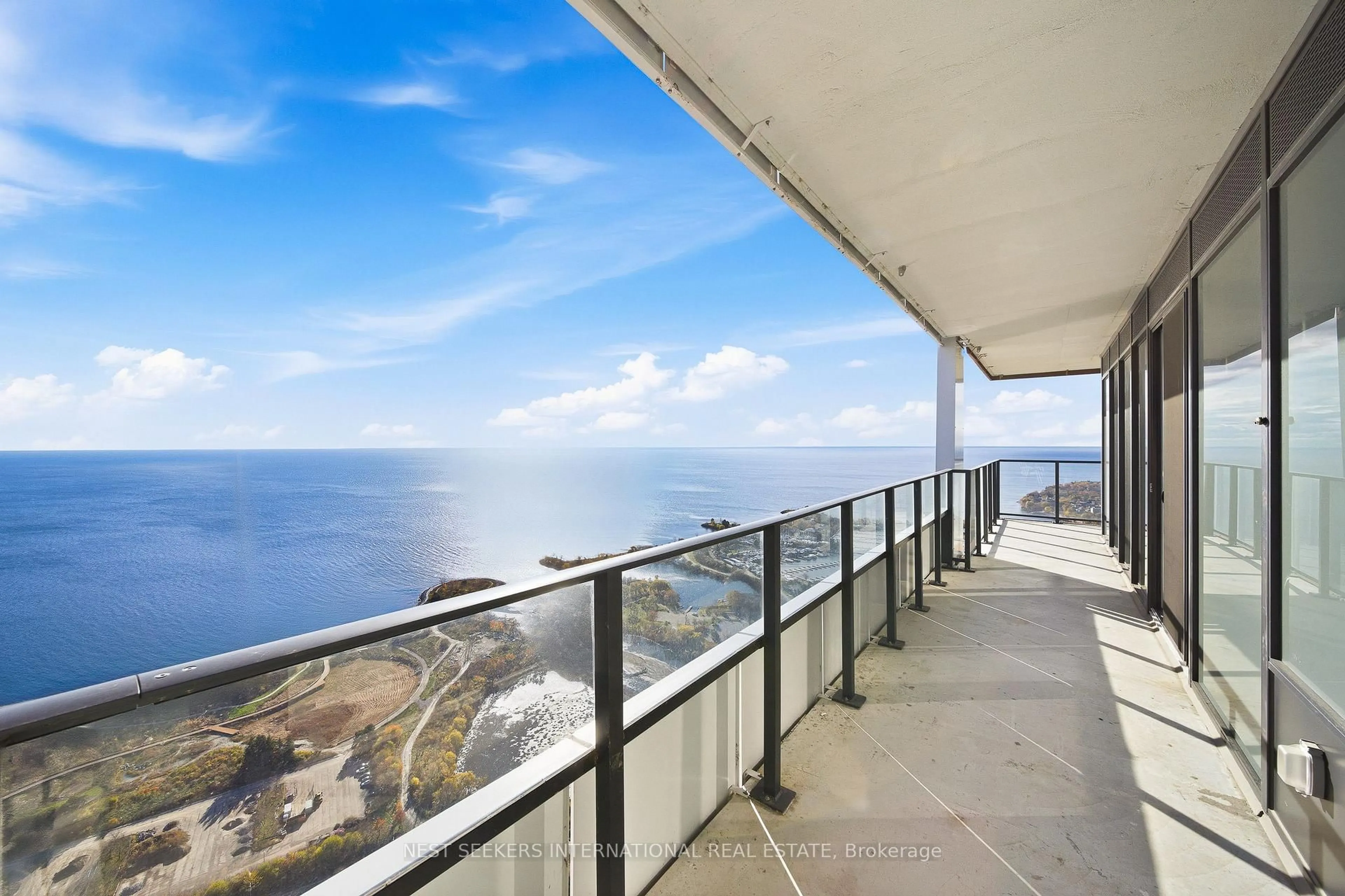 Balcony in the apartment, water/lake/river/ocean view for 30 Shore Breeze Dr #5407, Toronto Ontario M8V 0J1