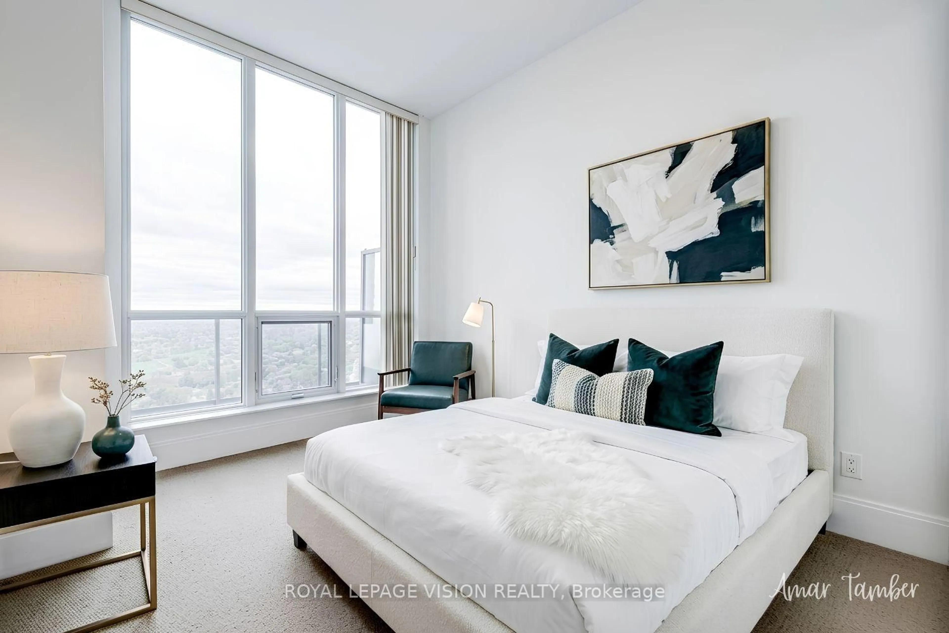 Bedroom with bed, unknown for 15 Viking Lane #PH5, Toronto Ontario M9B 0A4