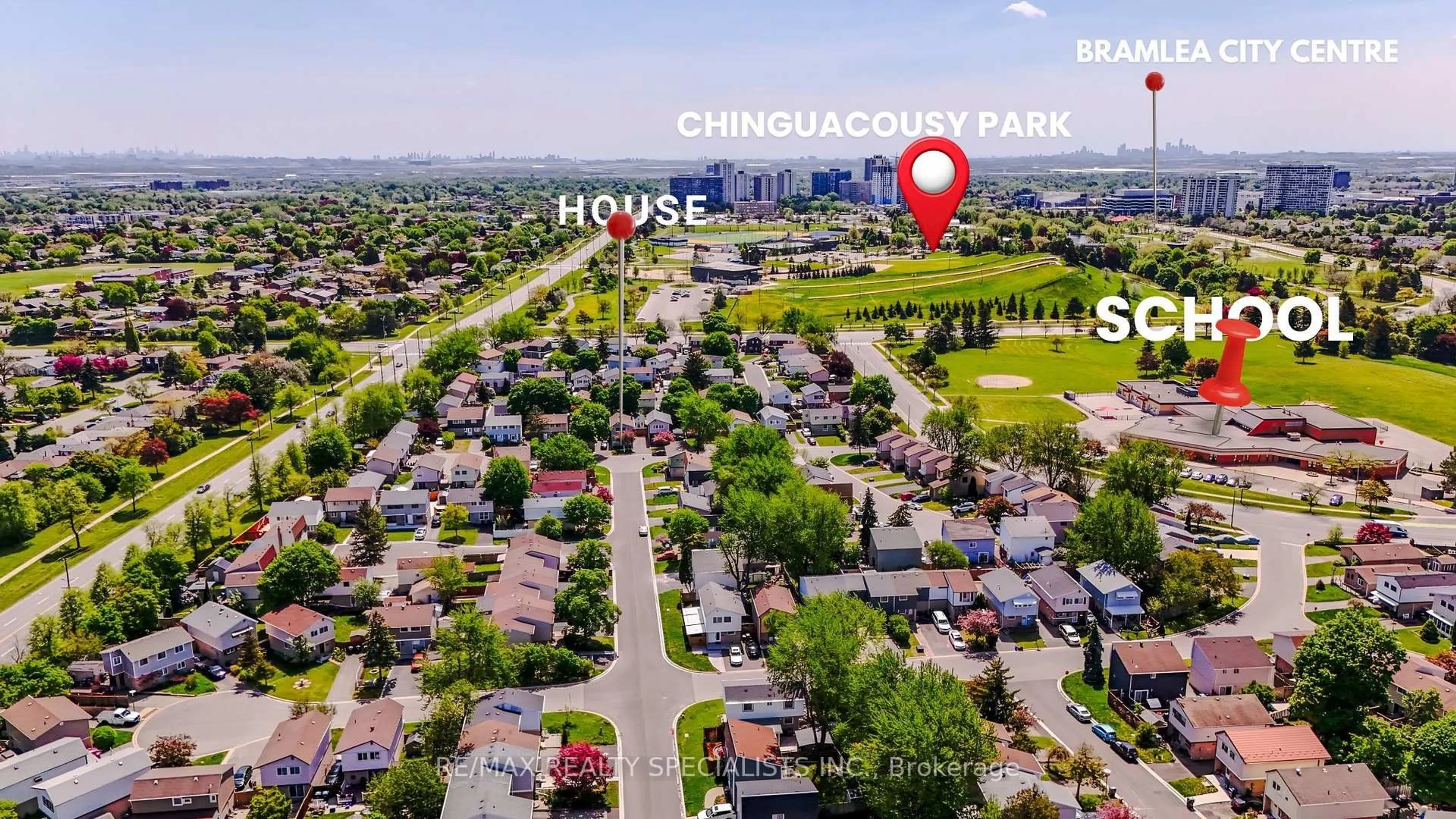 A pic from outside/outdoor area/front of a property/back of a property/a pic from drone, street for 13 Hernon Crt, Brampton Ontario L6S 2B9