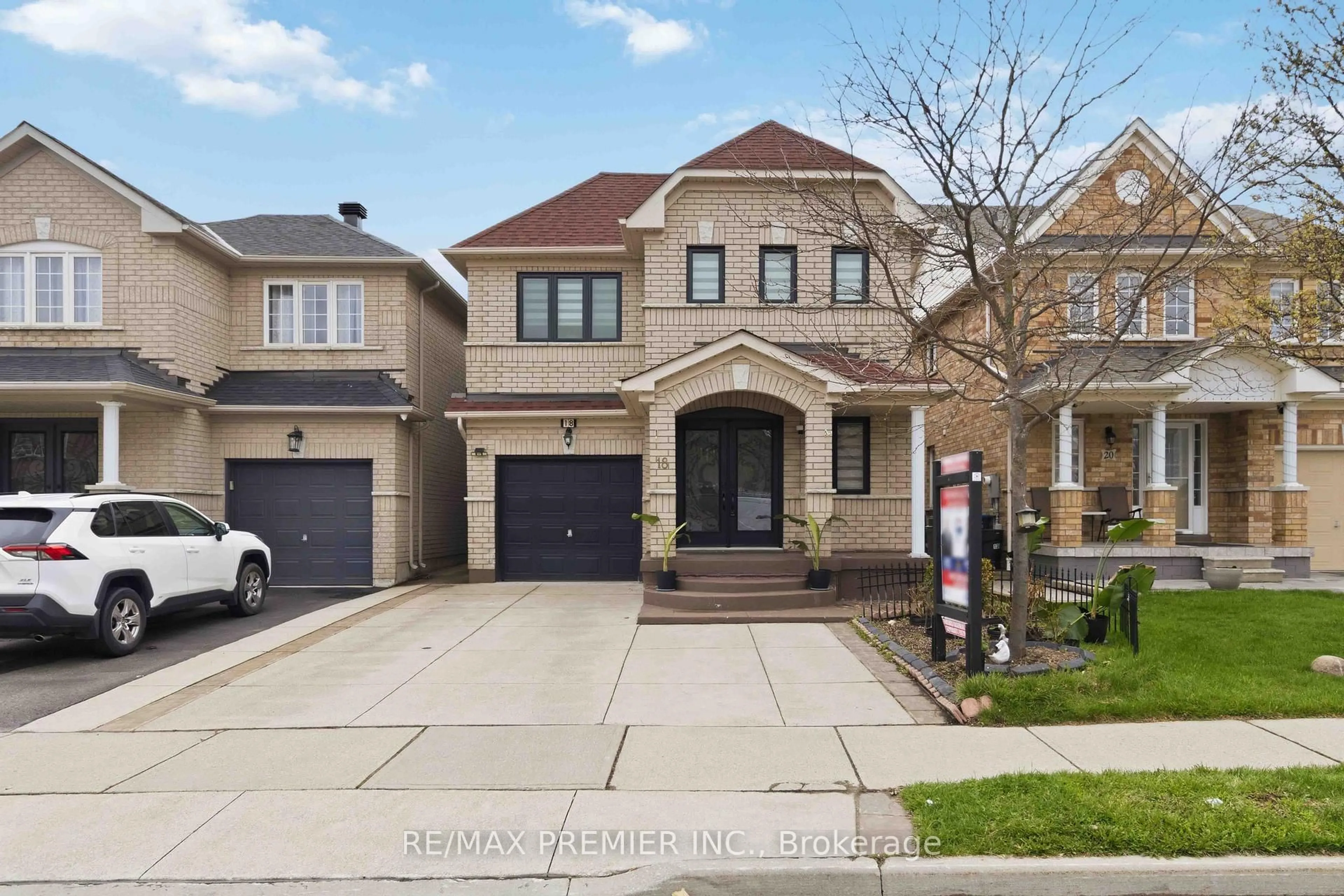 Home with brick exterior material, street for 18 Salonica Rd, Brampton Ontario L7A 3K9