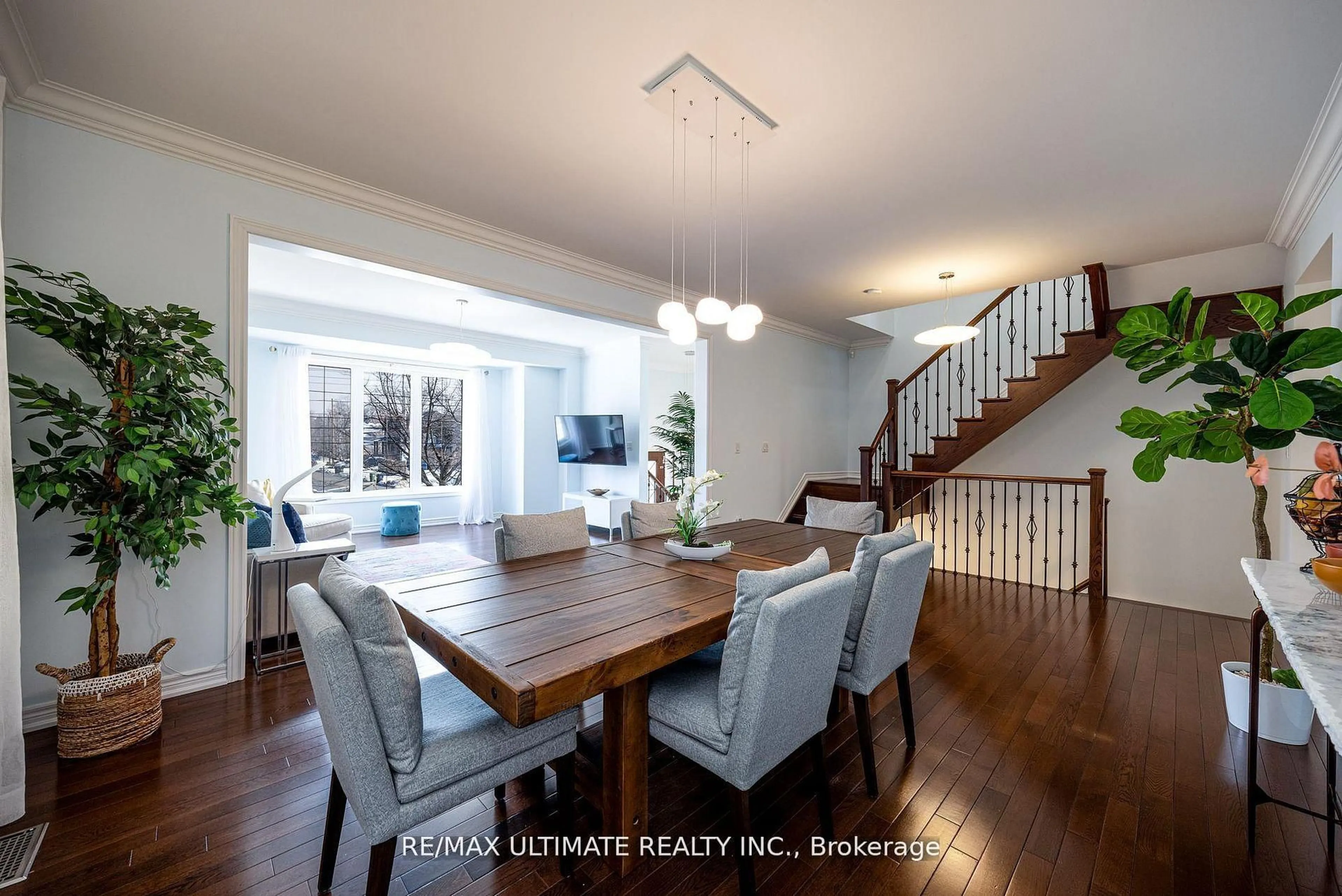 Dining room, wood/laminate floor for 1160 Islington Ave, Toronto Ontario M8Z 4S7