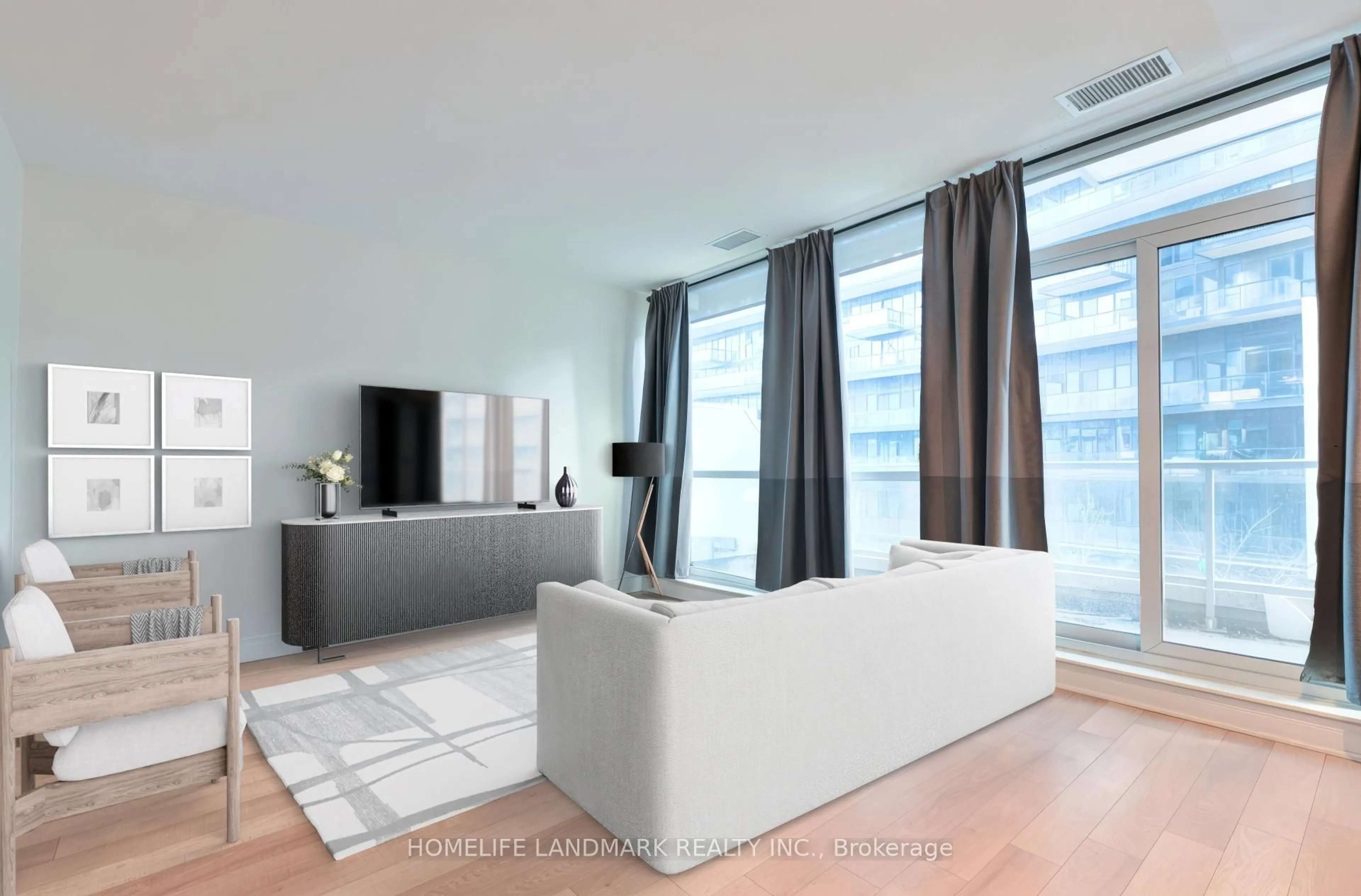 Living room with furniture, unknown for 80 Marine Parade Dr #227, Toronto Ontario M8V 0A3