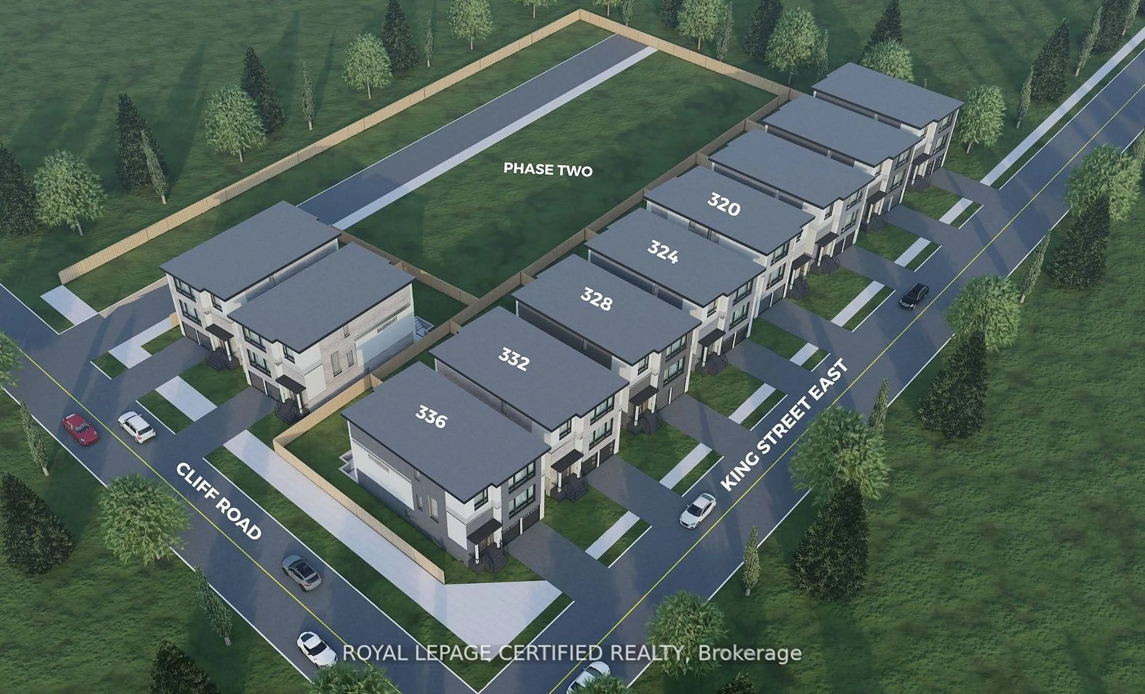 A pic from outside/outdoor area/front of a property/back of a property/a pic from drone, building for 336 King St, Mississauga Ontario L5A 2P4