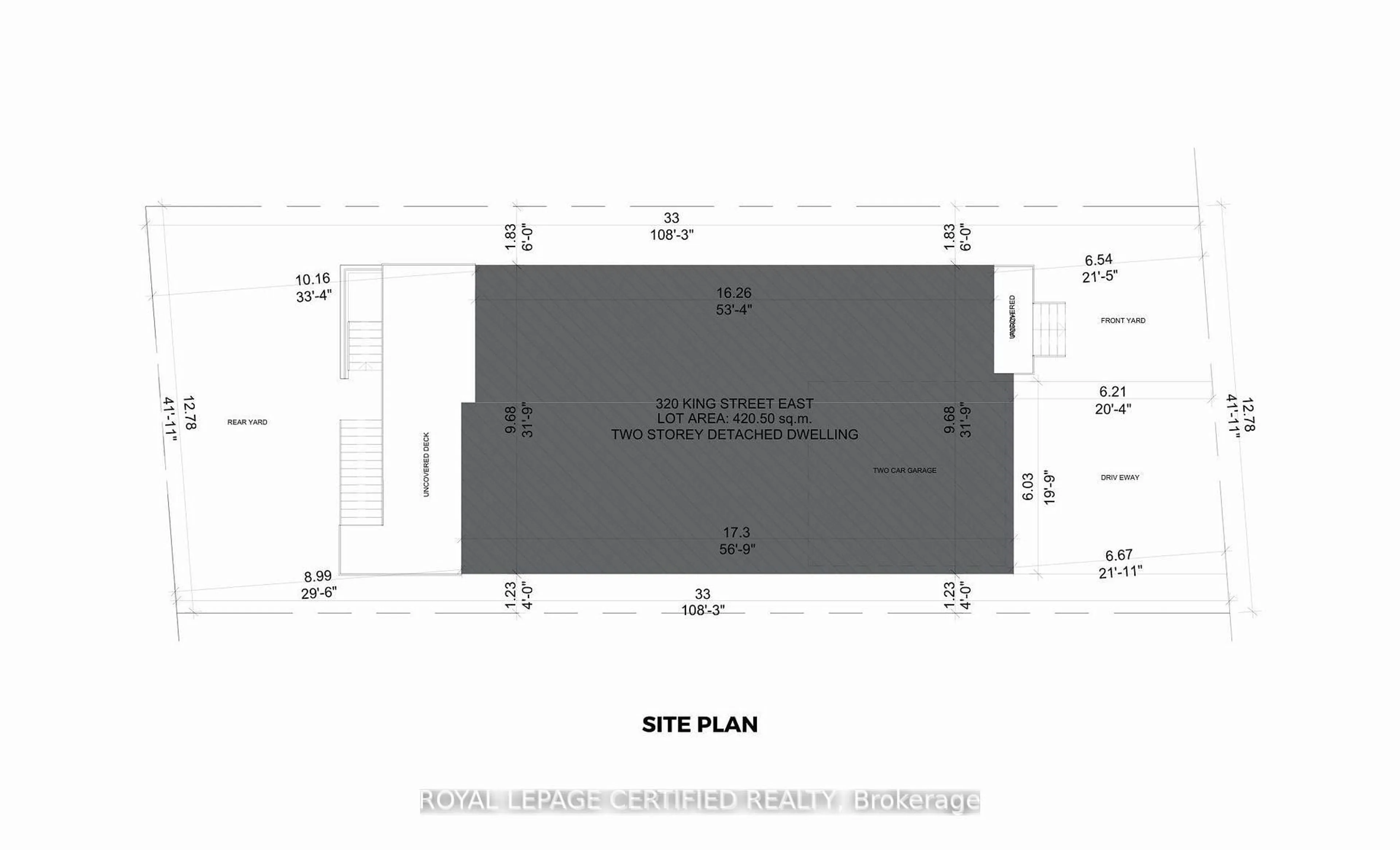 Floor plan for 336 King St, Mississauga Ontario L5A 2P4