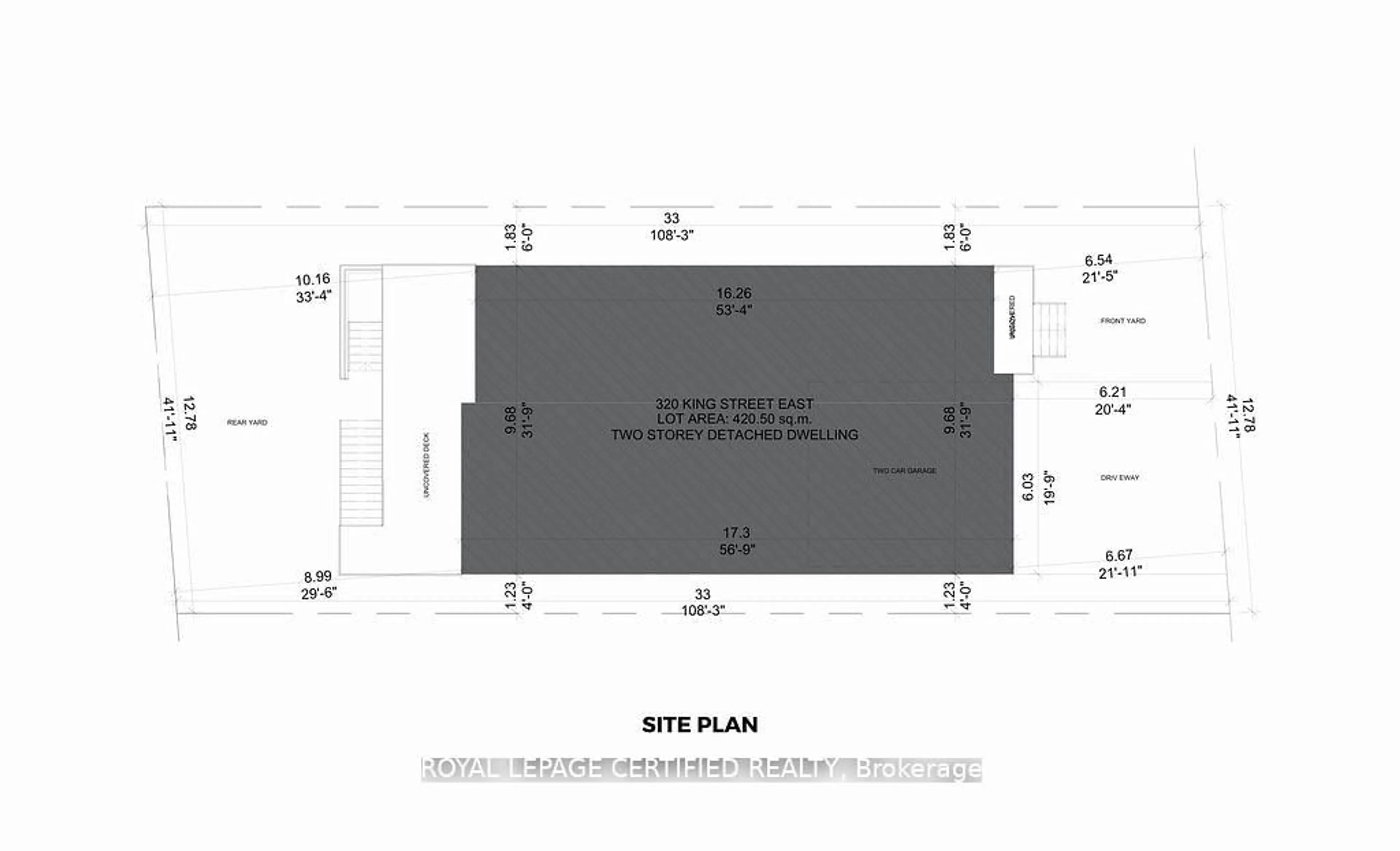 Floor plan for 332 King St, Mississauga Ontario L5A 2P4