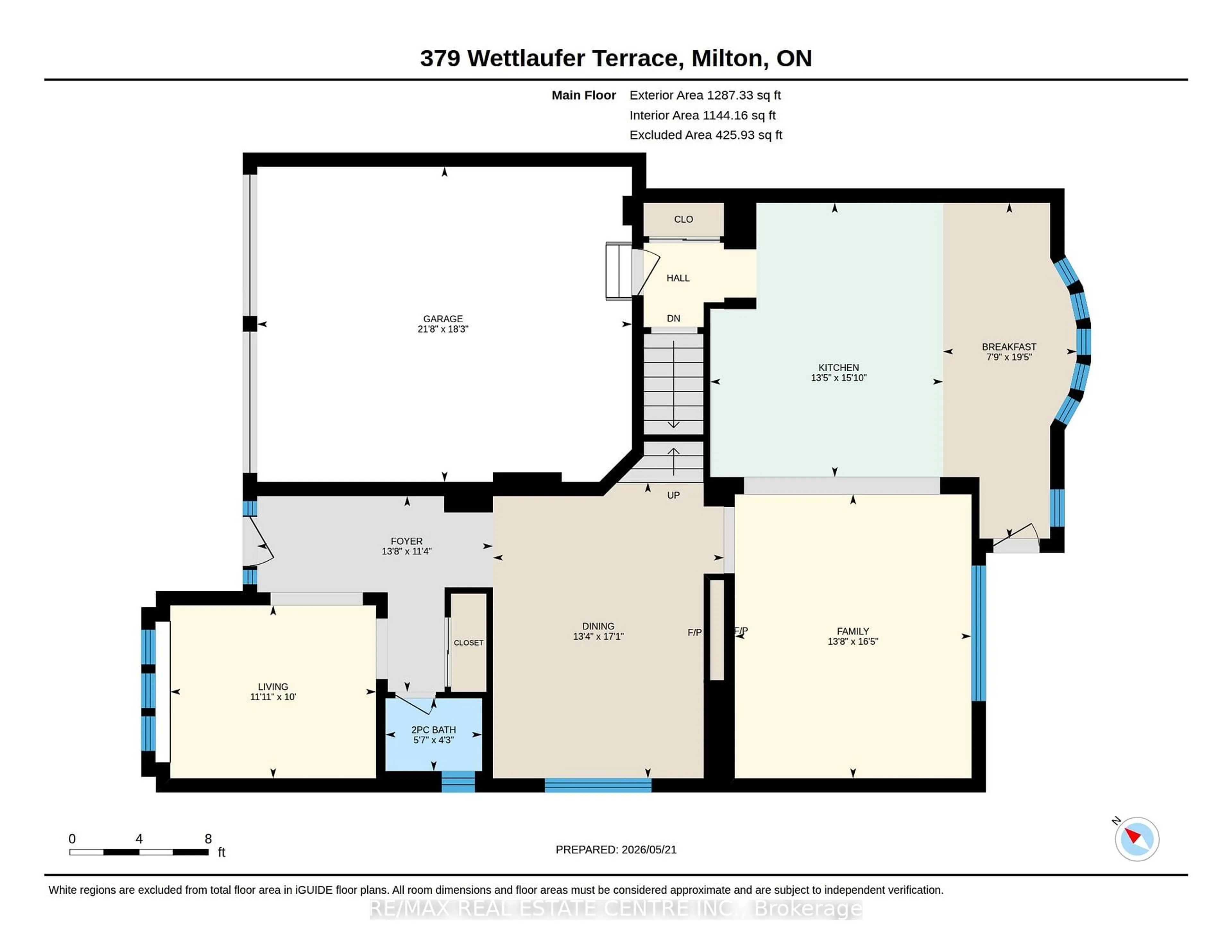 Floor plan for 379 Wettlaufer Terr, Milton Ontario L9T 7N4