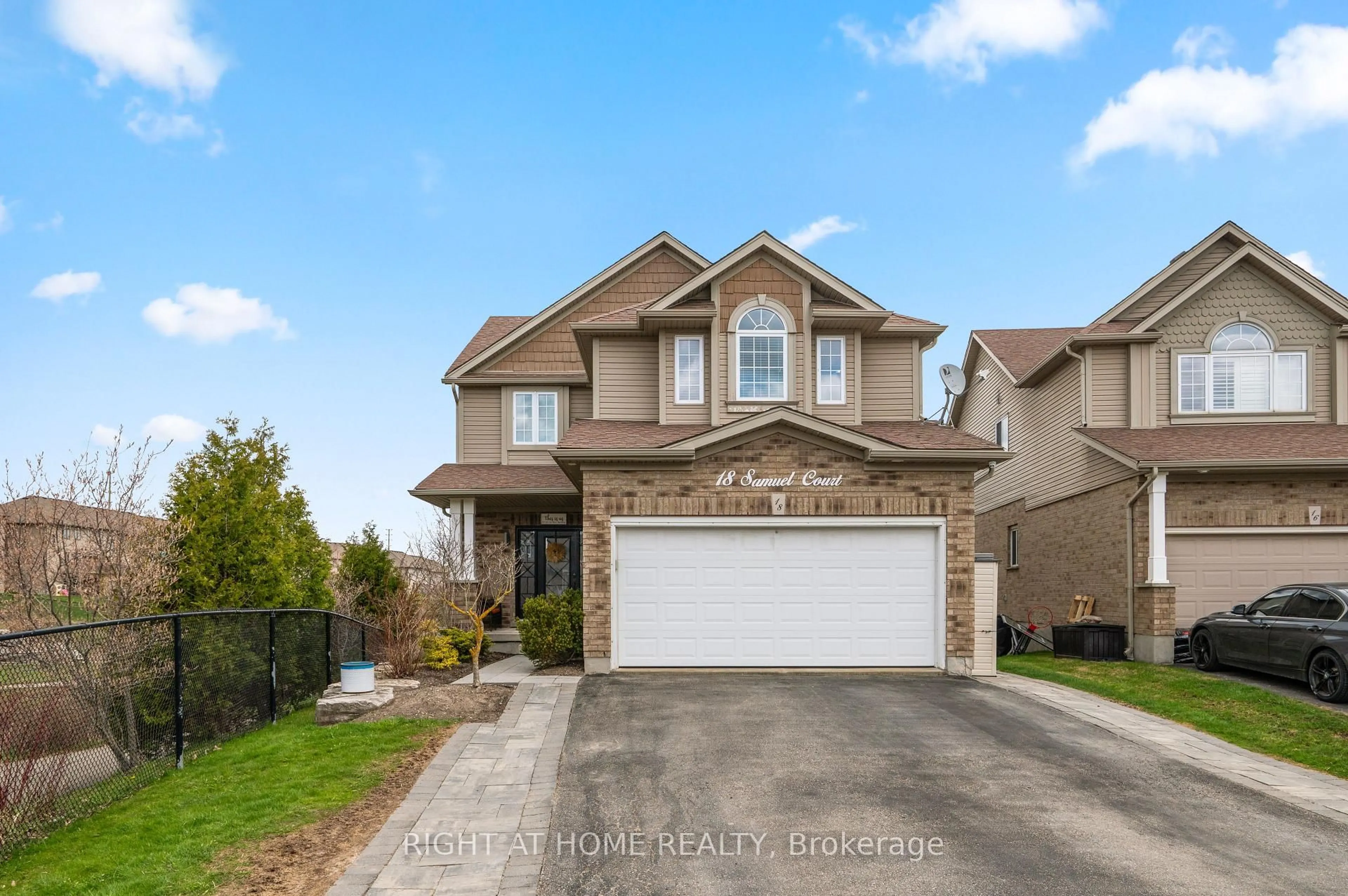 Home with brick exterior material, street for 18 Samuel Crt, Orangeville Ontario L9W 0B8