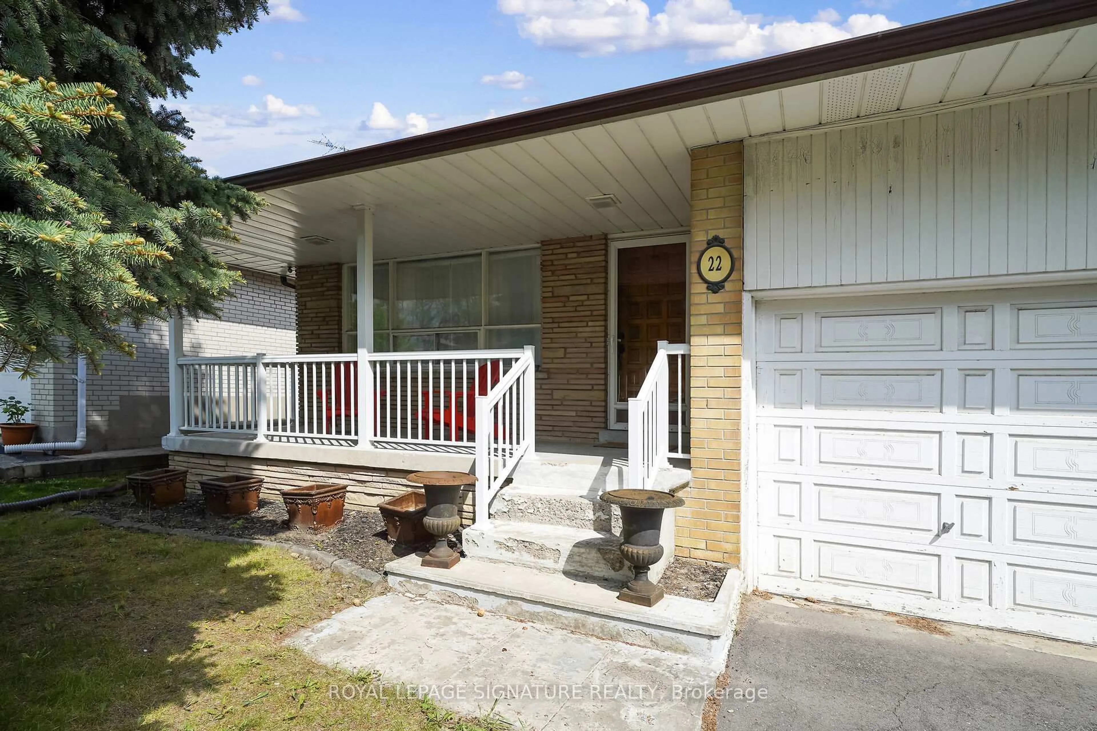 Home with vinyl exterior material, street for 22 Hamptonbrook Dr, Toronto Ontario M9P 1A1
