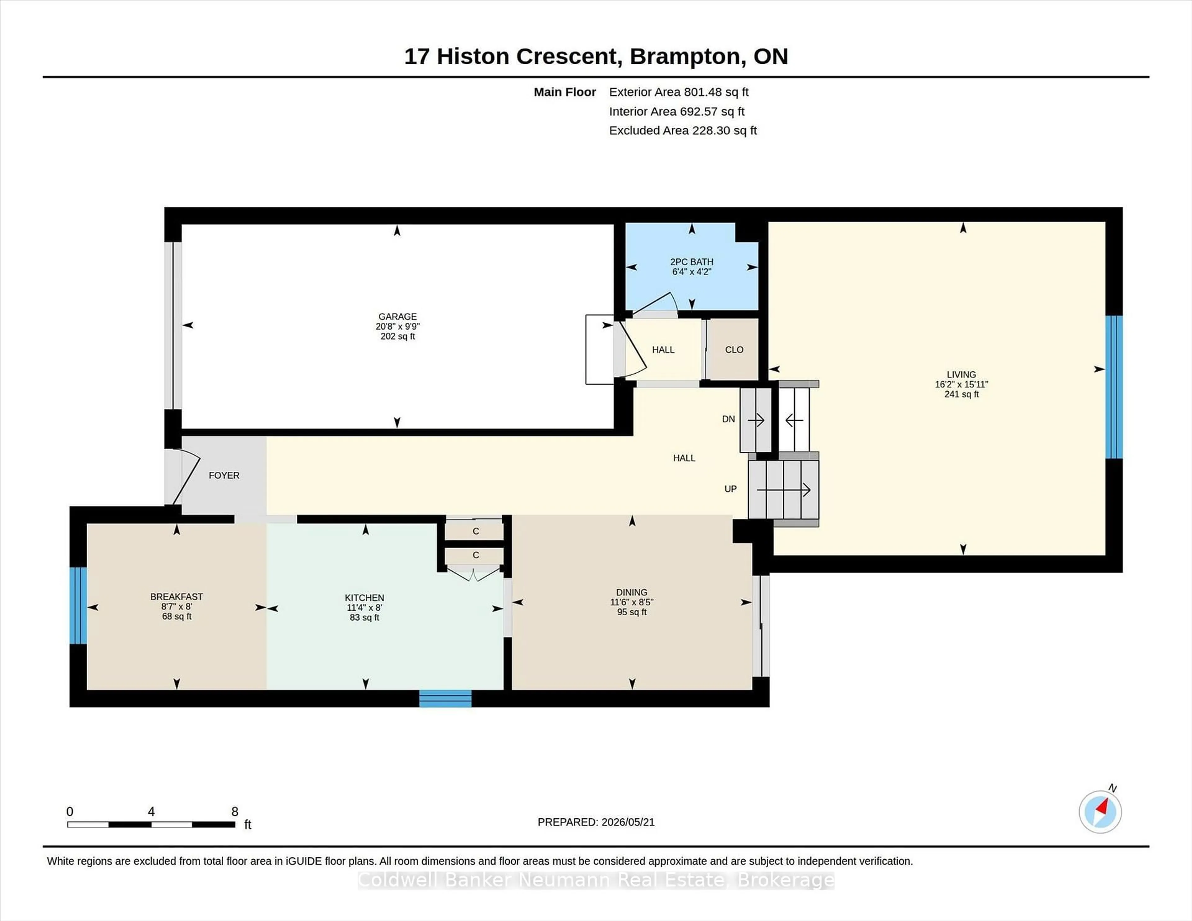 Floor plan for 17 Histon Cres, Brampton Ontario L6V 3P9
