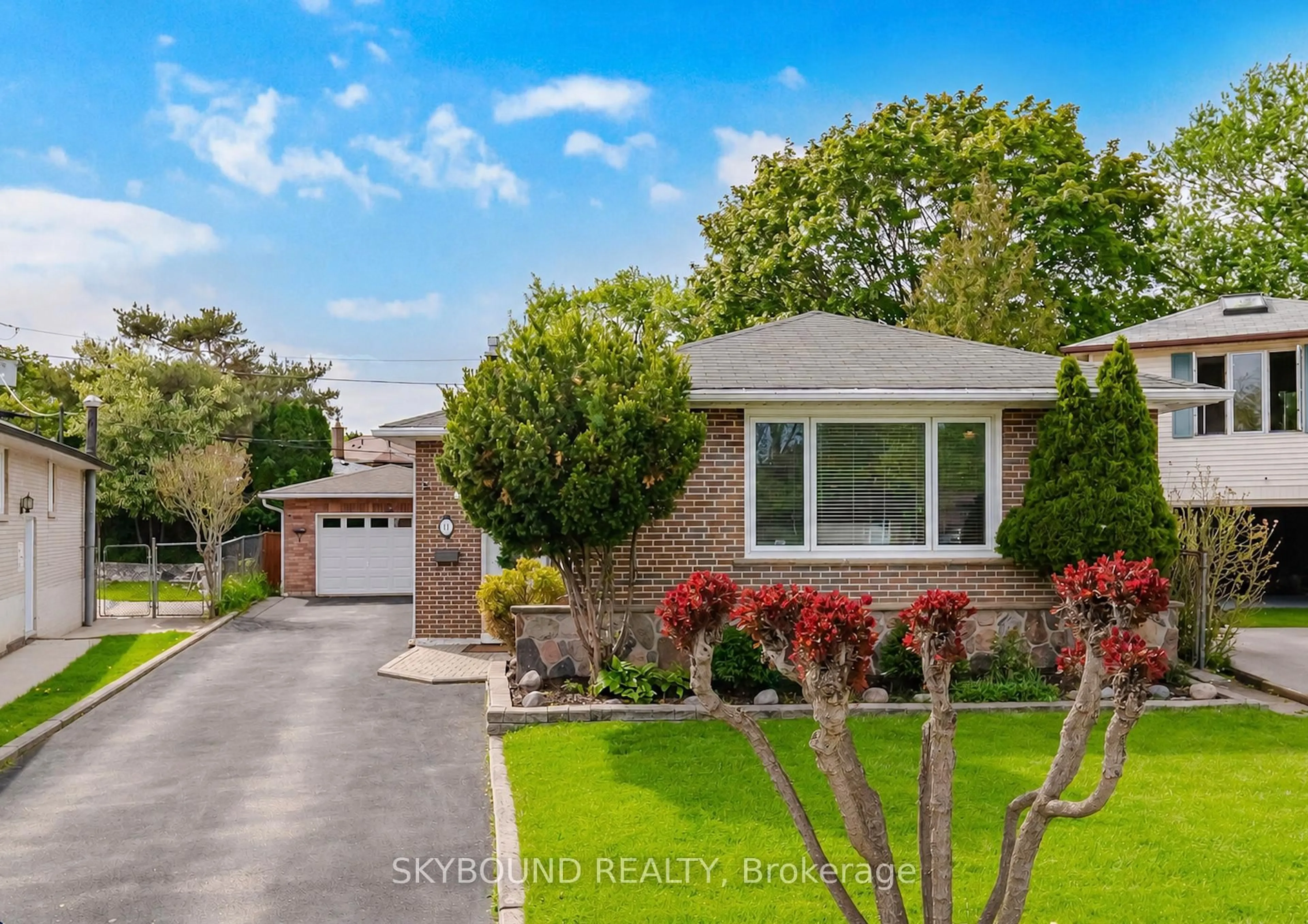 A pic from outside/outdoor area/front of a property/back of a property/a pic from drone, street for 14 Monet Ave, Toronto Ontario M9C 3N7
