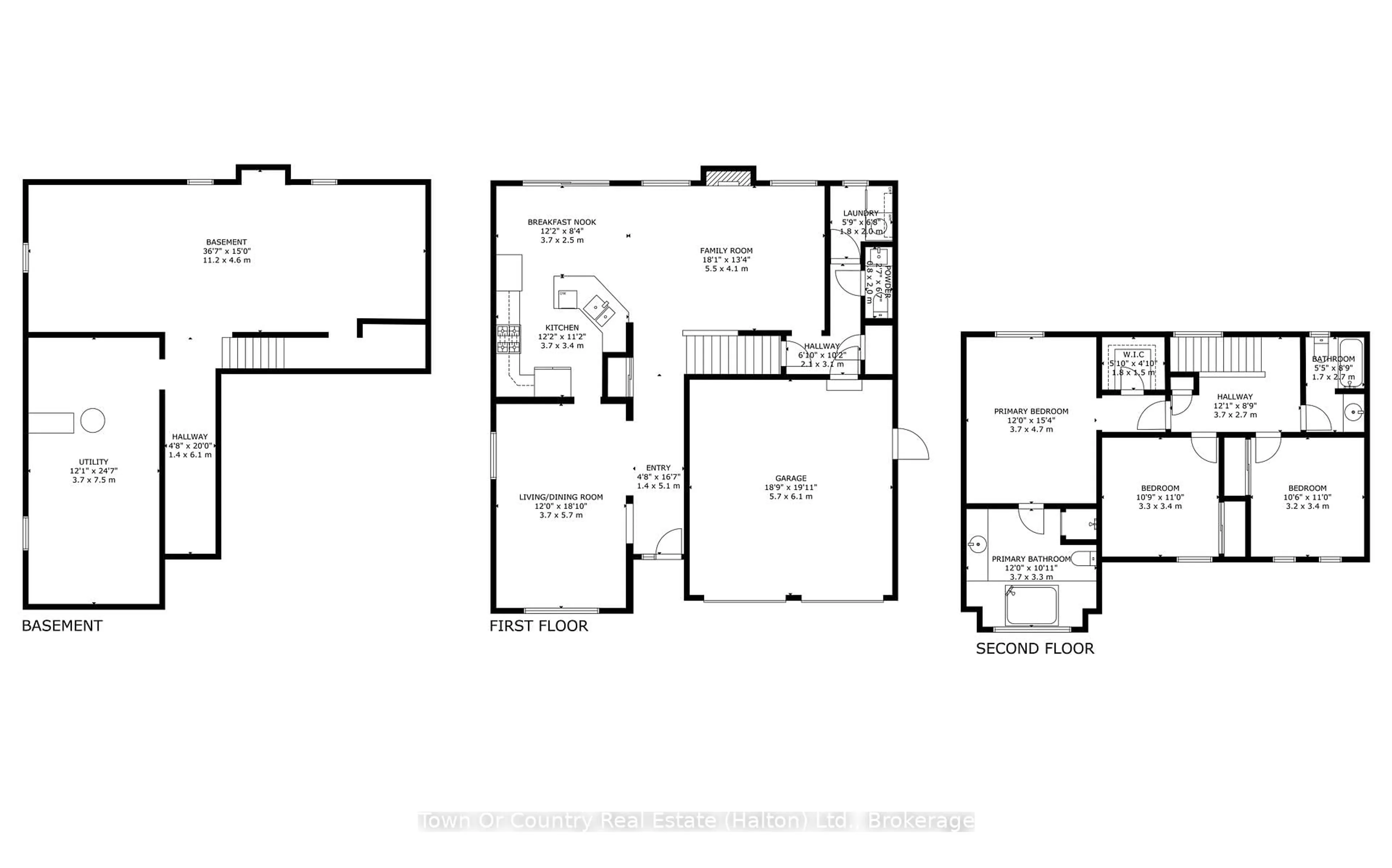Floor plan for 1588 Ramshaw Cres, Milton Ontario L9T 5L9