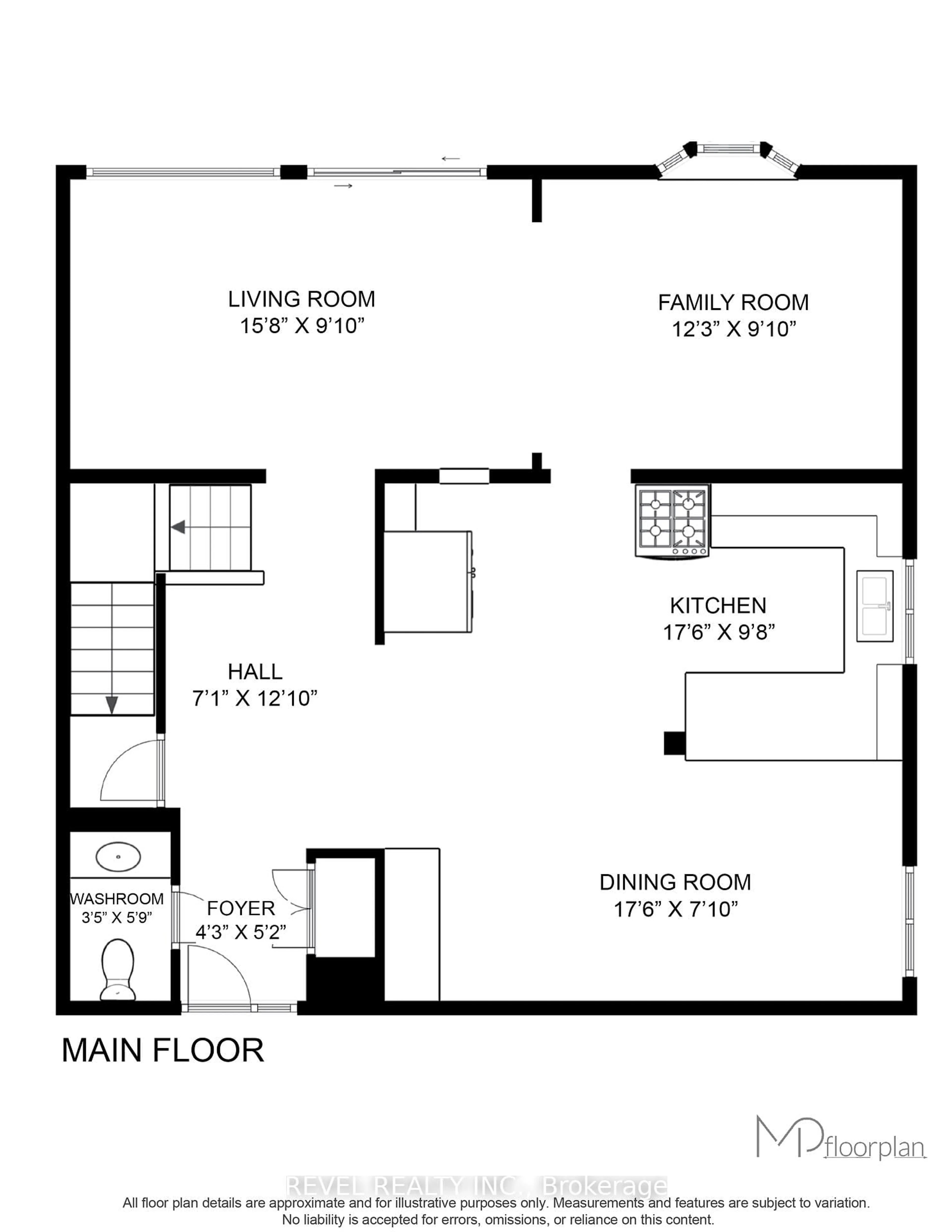 Floor plan for 477 Bell St, Milton Ontario L9T 4R6