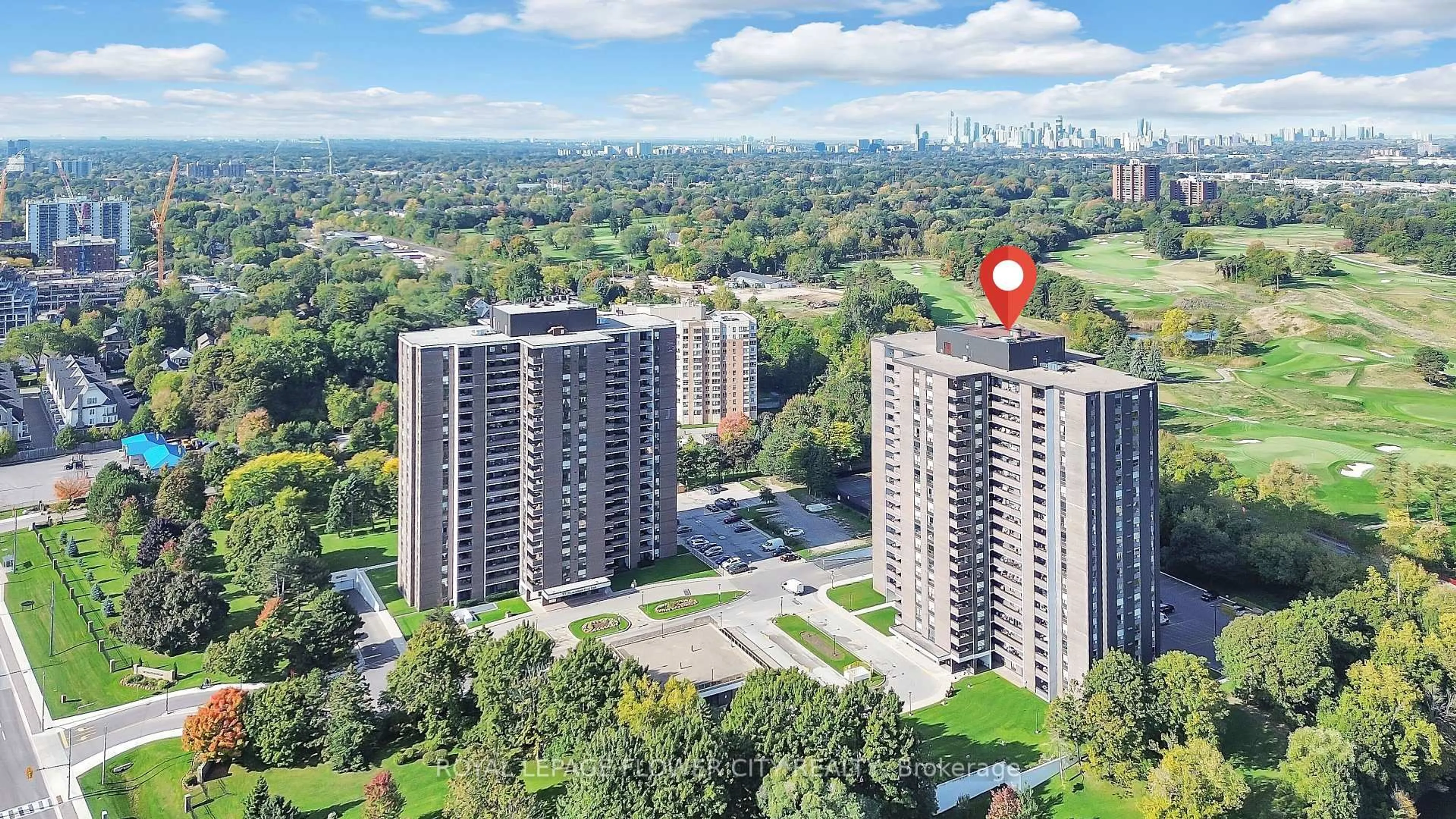 A pic from outside/outdoor area/front of a property/back of a property/a pic from drone, city buildings view from balcony for 1535 Lakeshore Rd #305, Mississauga Ontario L5E 3E2