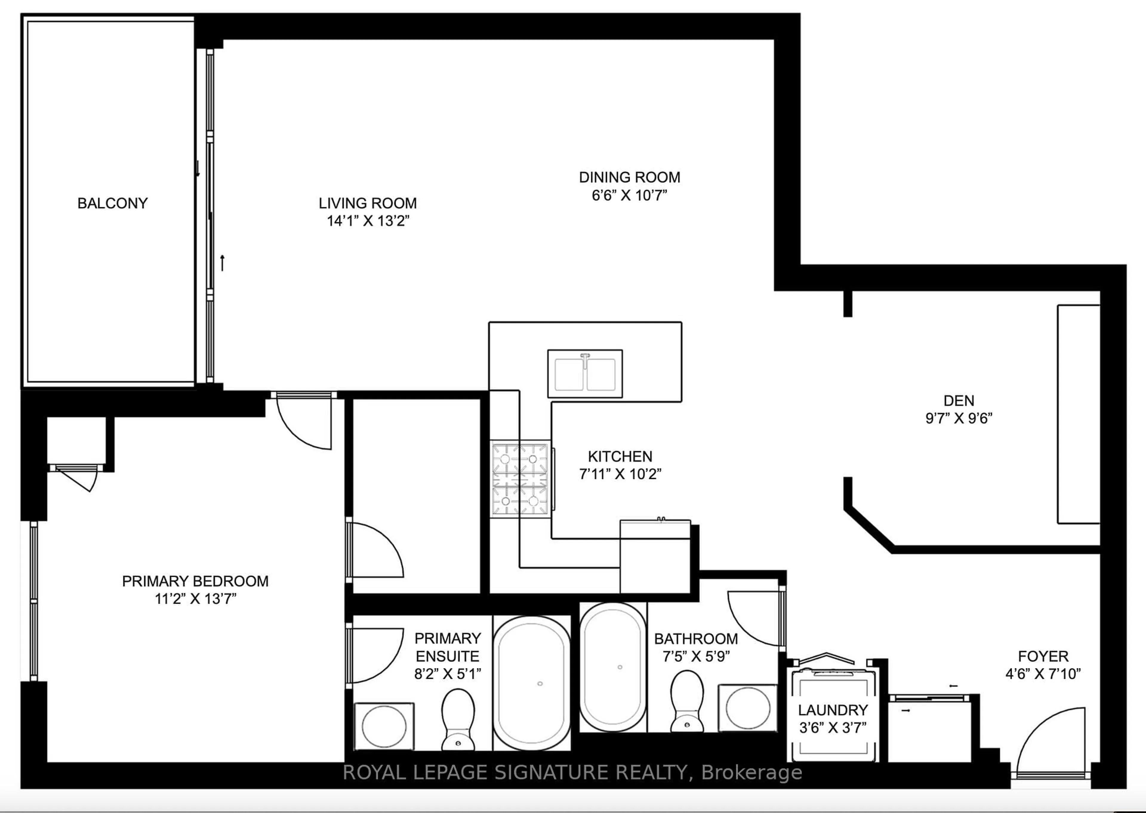 Floor plan for 350 Princess Royal Dr #1508, Mississauga Ontario L5B 4N1