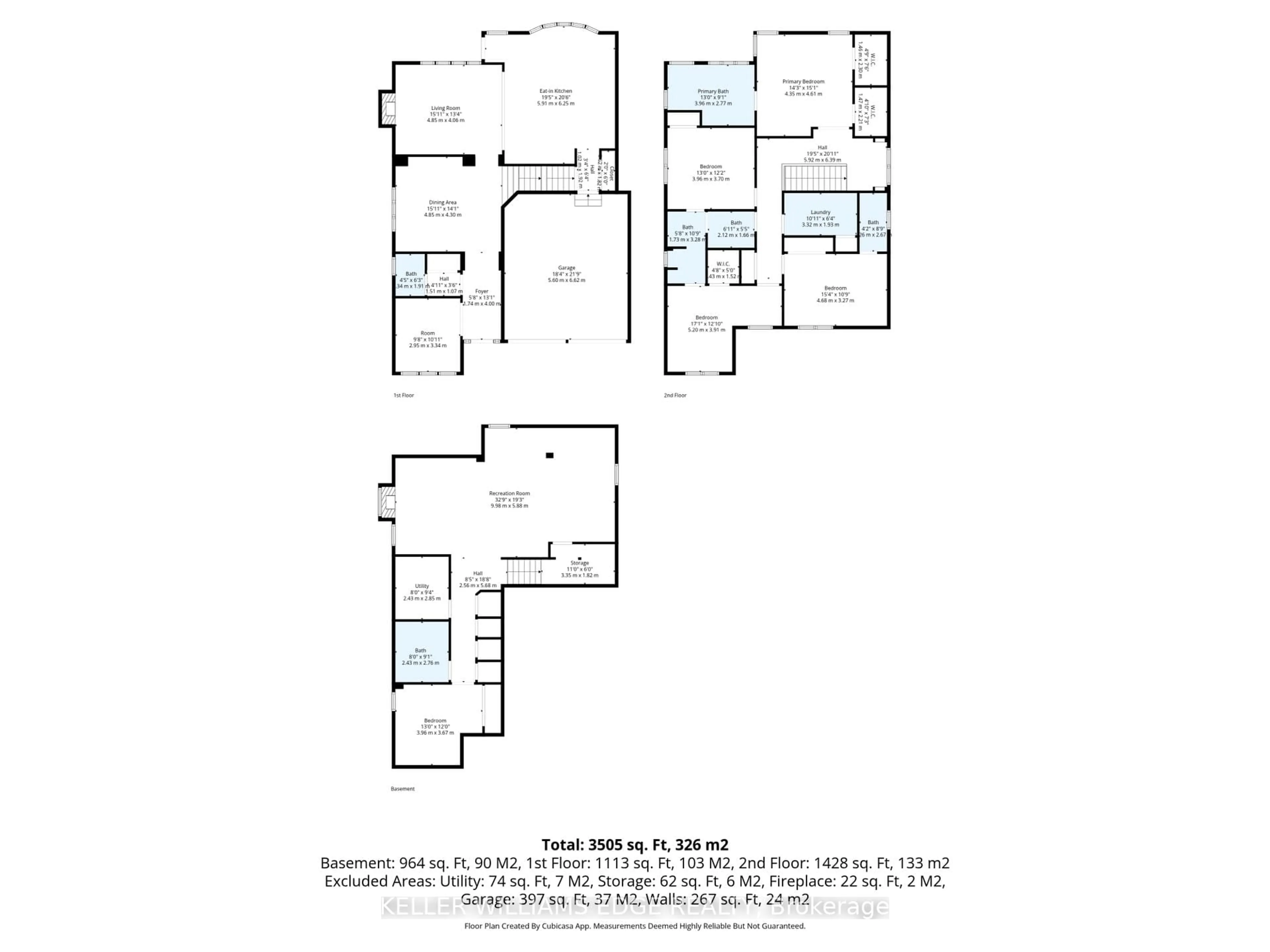 Floor plan for 265 Goutouski Cres, Milton Ontario L9T 7B4